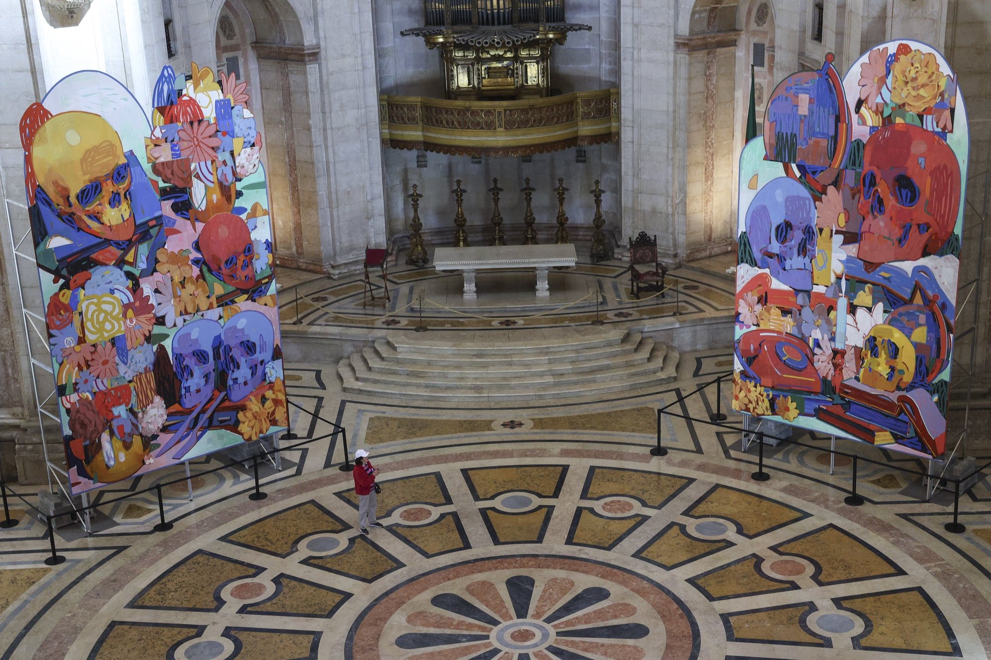 Apresentação da &quot;VANITAS”, a nova instalação site-specific do artista espanhol de renome internacional ARYZ (Octavi Arrizabalaga), concebida especialmente para a nave central do Panteão Nacional, Lisboa, 13 de março de 2024.   ANTÓNIO COTRIM/LUSA