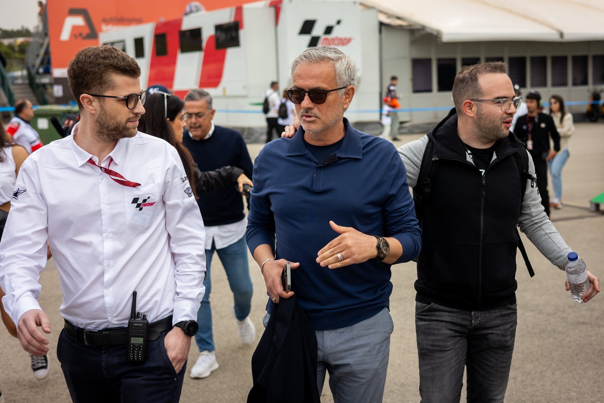 Football manager Jose Mourinho arrives at the paddock of the Motorcycling Grand Prix of Portugal that will take place later today, in Portimao, Portugal, 24 March 2024. JOSE SENA GOULAO/LUSA