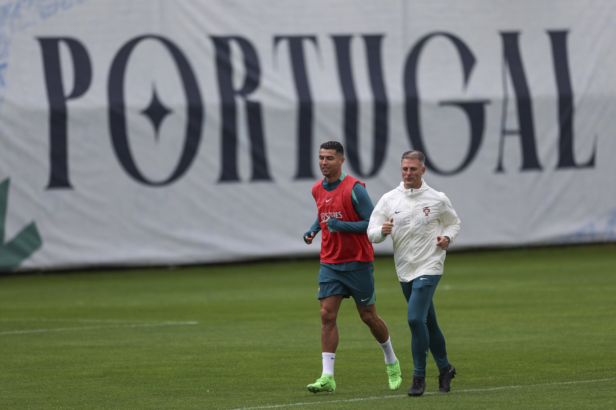 Portugal national soccer team player Cristiano Ronaldo during a training session in Marienfeld, Harsewinkel, Germany, 15 June 2024. The Portuguese national soccer team is based in Marienfeld, Harsewinkel during the UEFA EURO 2024. MIGUEL A. LOPES/LUSA