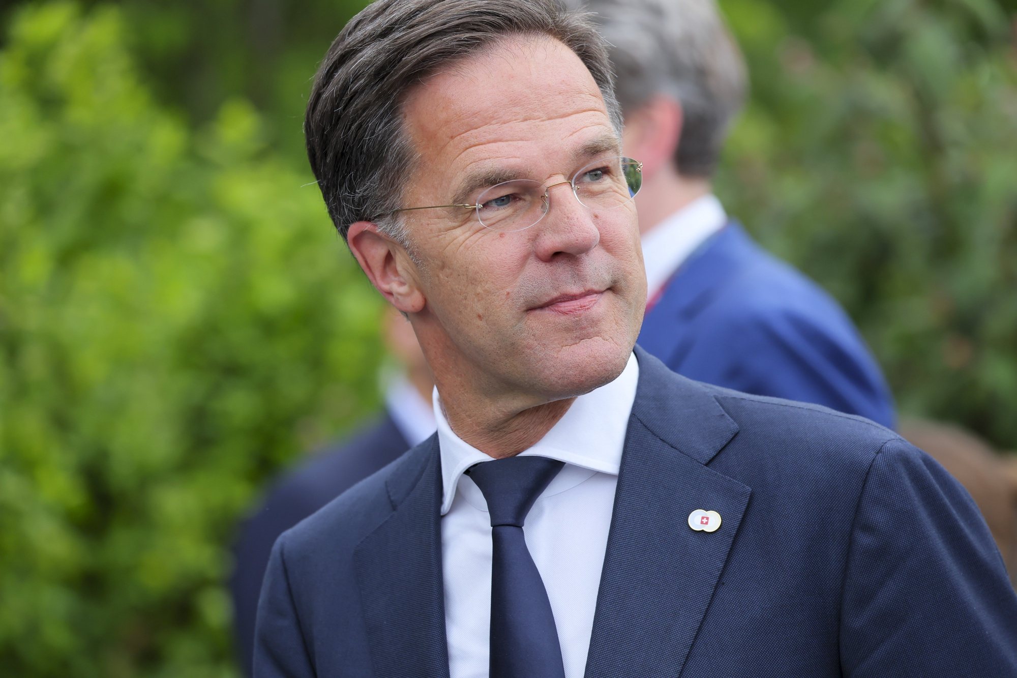 epa11413075 Dutch Prime Minister Mark Rutte arrives for the opening ceremony of the Summit on Peace in Ukraine at the Buergenstock Resort in Stansstad, near Lucerne, Switzerland, 15 June 2024. International heads of state gather on 15 and 16 June at the Buergenstock Resort in central Switzerland for the two-day Summit on Peace in Ukraine.  EPA/Denis Balibouse / POOL    EDITORIAL USE ONLY  EDITORIAL USE ONLY