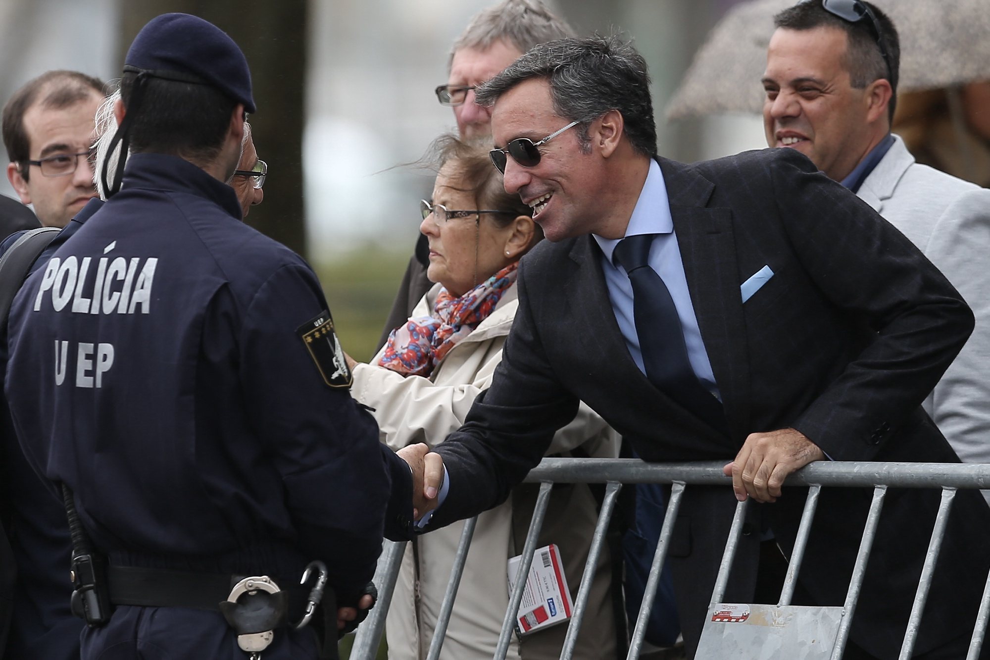 Nuno Rebelo de Sousa, filho de Marcelo Rebelo, no dia da posse do pai como Presidente da República, durante a cerimónia em frente ao Palácio de Belém em Lisboa, 09 de março de 2016. JOSÉ SENA GOULÃO/LUSA