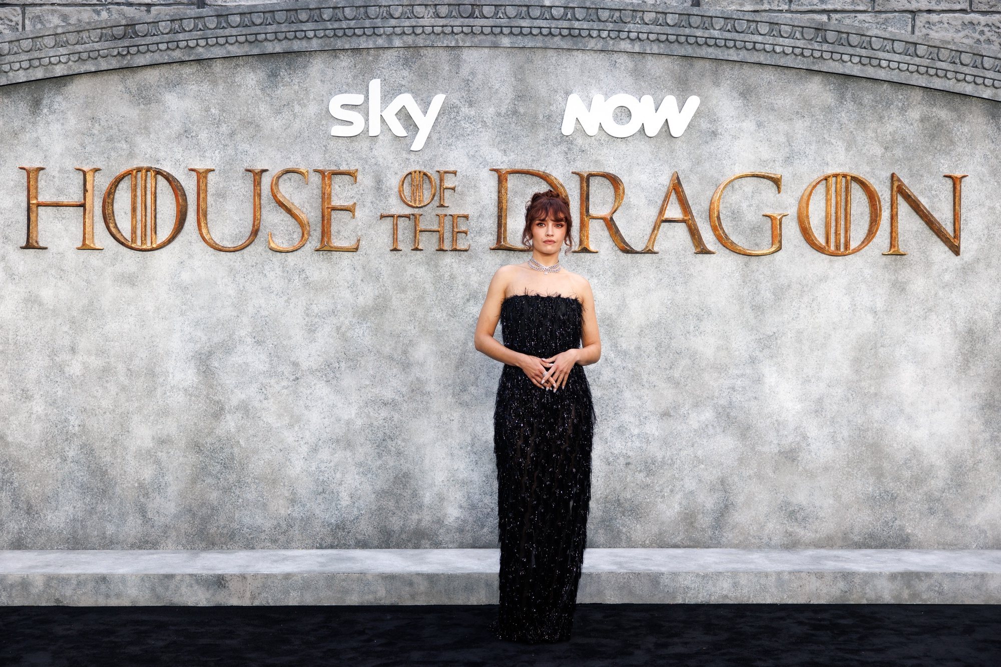 epa11402816 English actor Olivia Cooke poses at the UK premiere of &#039;House of the Dragon&#039; Season 2 at the Odeon Leicester Square in London, Britain, 10 June 2024.  EPA/TOLGA AKMEN