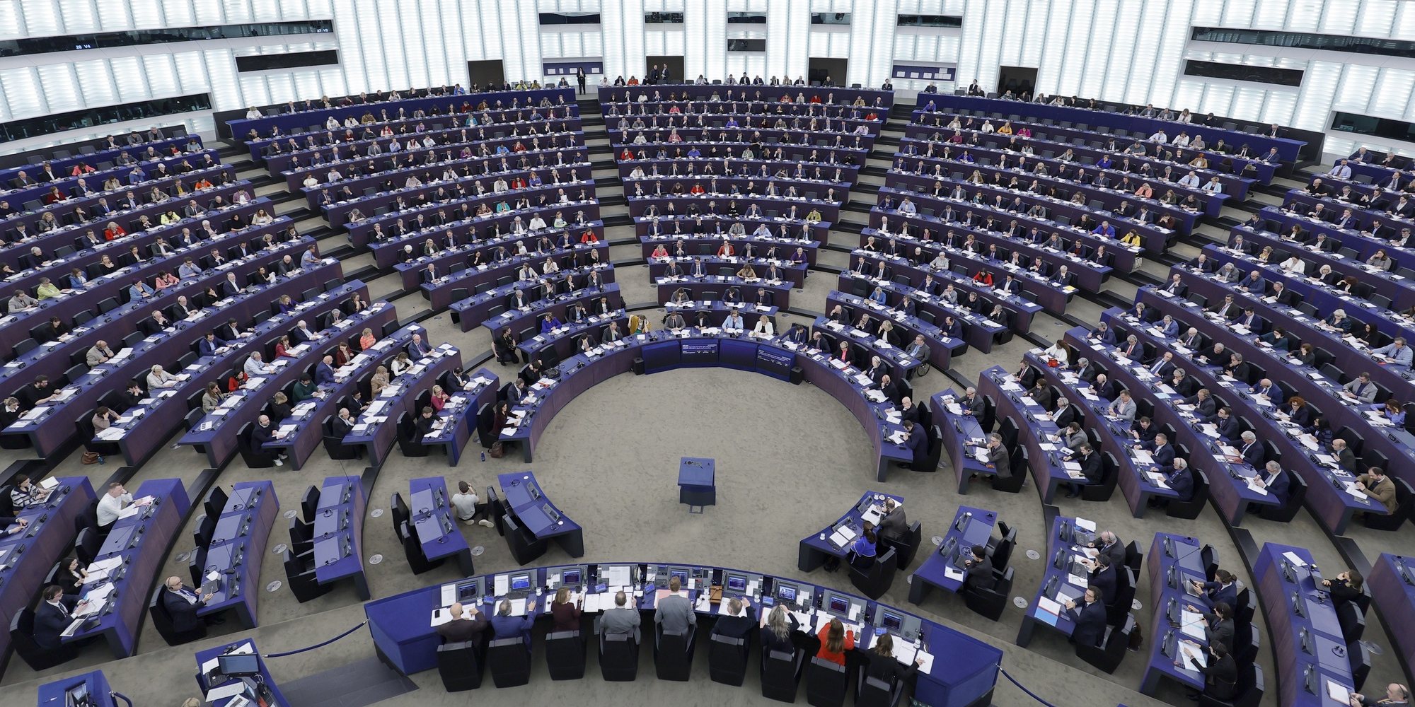 epa11184107 Members of the European Parliament (MEP’s) during a voting session of the European Parliament in Strasbourg, France, 27 February 2024. The EU Parliament&#039;s session runs from 26 till 29 February 2024.  EPA/RONALD WITTEK