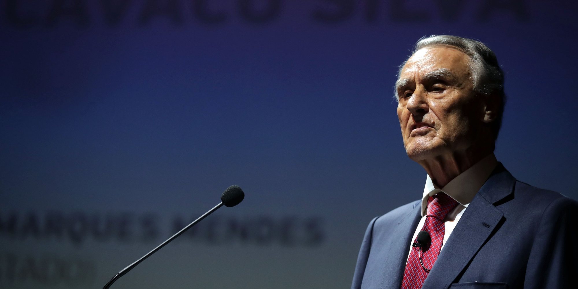 O ex-Presidente da República, Cavaco Silva intervém no debate “A democracia portuguesa a caminho de meio século”, no Teatro Cinema em Fafe, 14 de junho 2022. ESTELA SILVA/LUSA