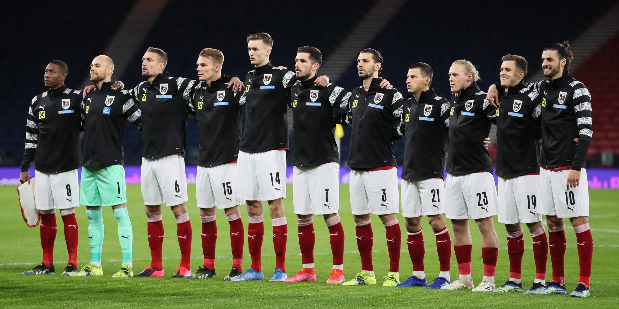 Áustria qualificou-se como segunda classificada do grupo G, com Polónia, Macedónia do Norte, Eslovénia, Israel e Letónia