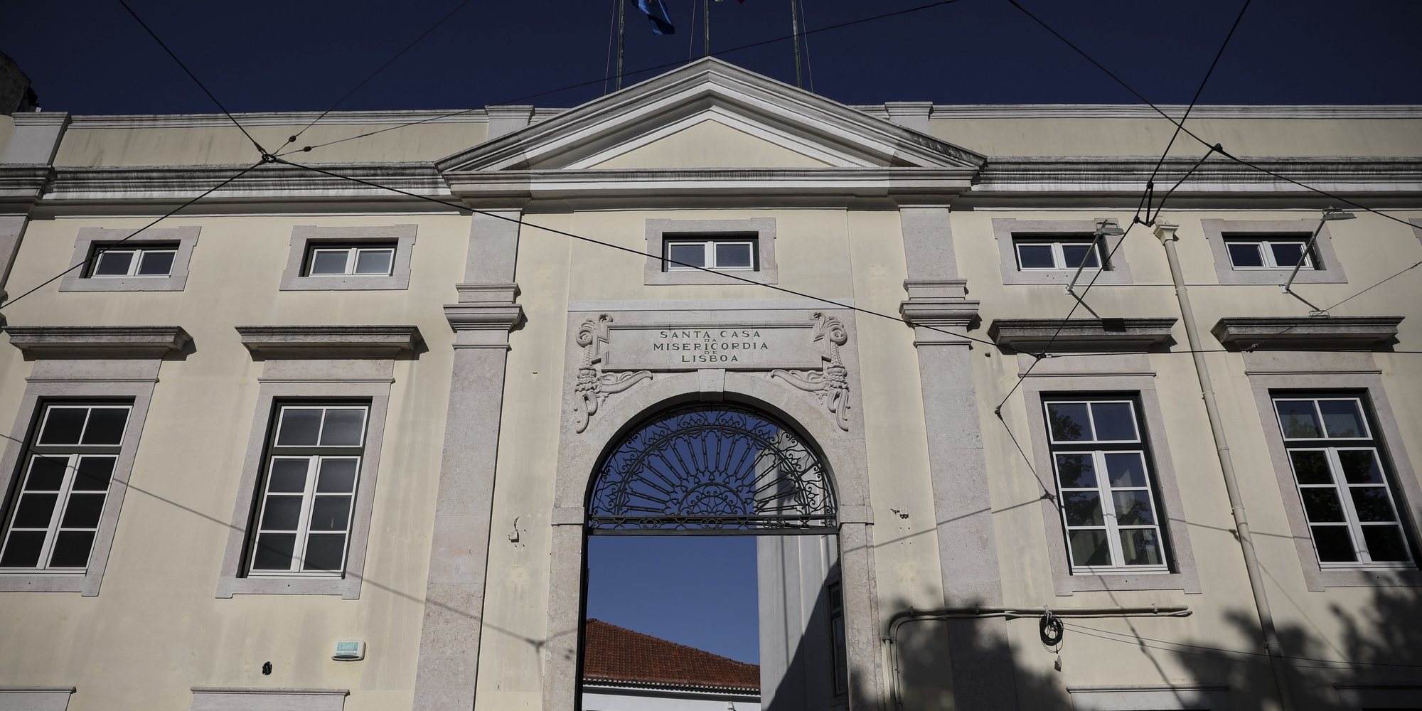 Fachada do edifício da Santa Casa da Misericórdia de Lisboa, 16 de abril de 2024. CARLOS M. ALMEIDA/LUSA