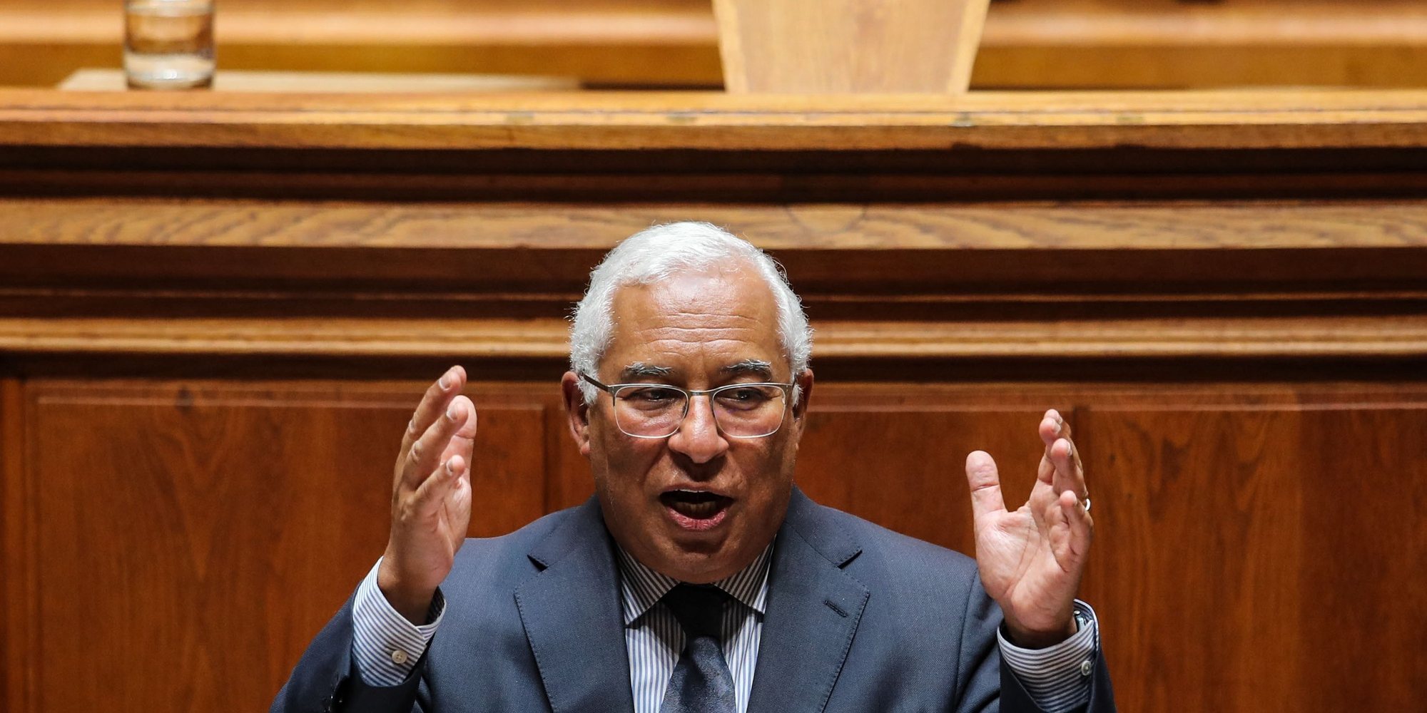 O primeiro-ministro, António Costa, intervém durante um debate parlamentar na Assembleia da República, em Lisboa, 22 de junho de 2022. MANUEL DE ALMEIDA /LUSA