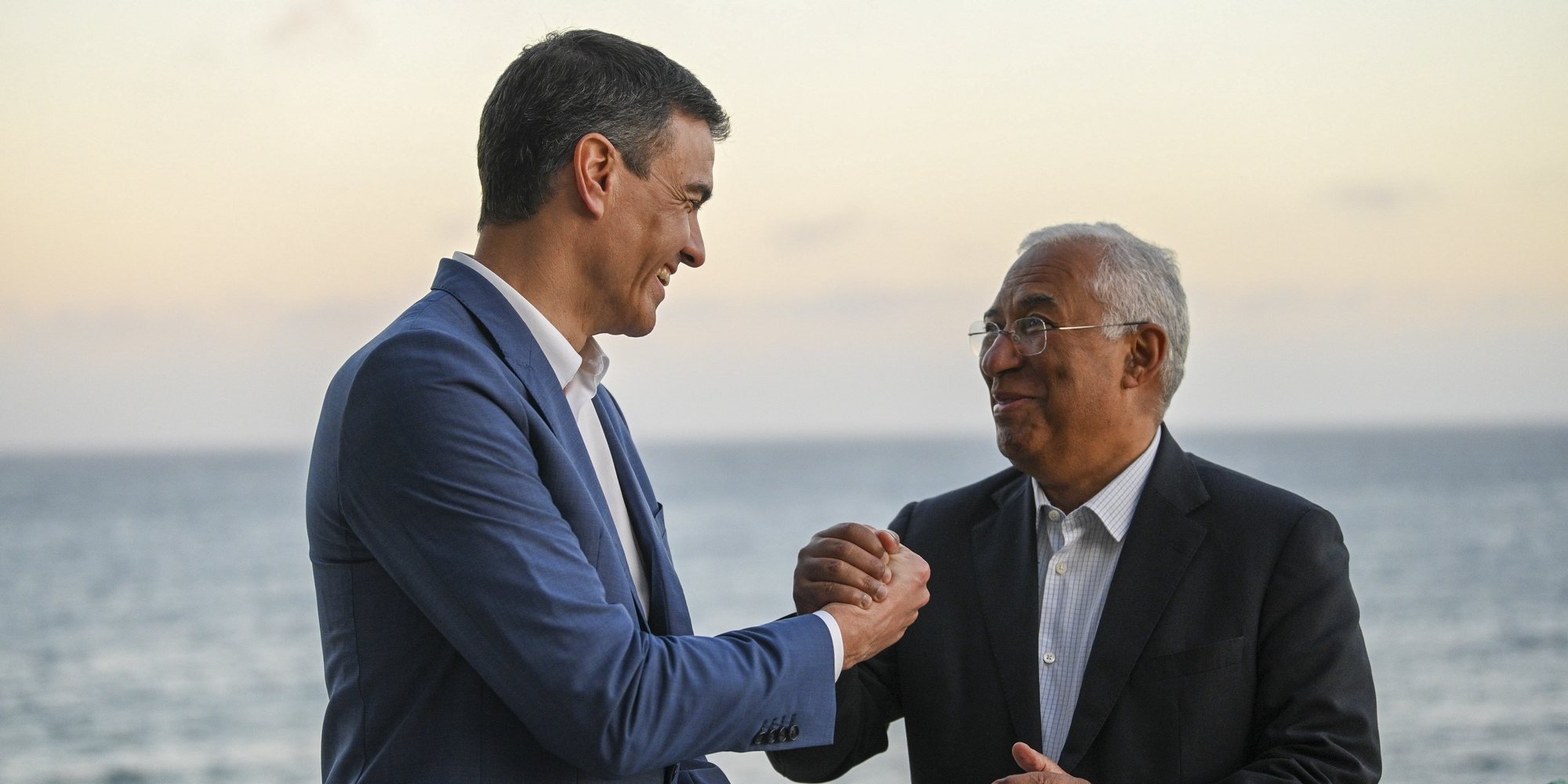Spanish Primer Minister Pedro Sanchez (L) and Portuguese counterpart Antonio Costa (R) as they honor the late Portuguese writer during the centenary of his birth, in Tias, Lanzarote, Canary Islands, Spain, 14 March 2023. Costa is in Spain to attend the Spanish-Portuguese summit to be held in Lanzarote island on 15 March 2023. EFE/POOL/ Moncloa/Borja Puig de la Bellacasa