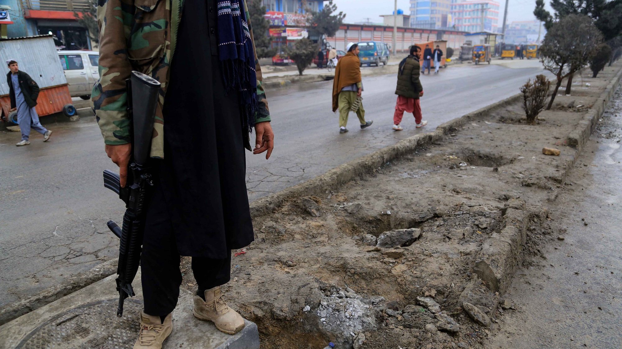 Membros talibãs em Cabul, no Afeganistão