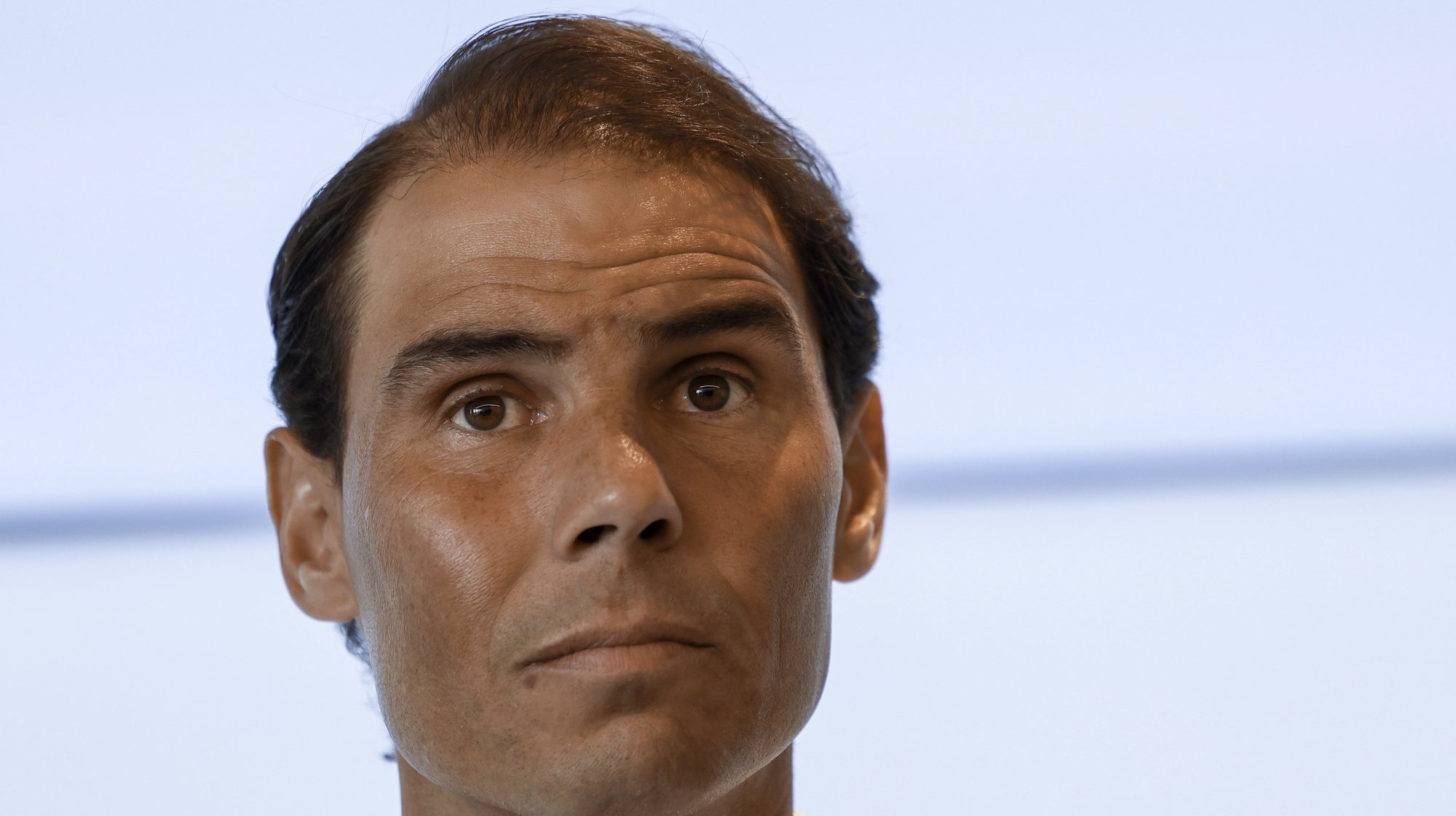 epa10636702 Spanish tennis player and 22-time Grand Slam winner Rafael Nadal delivers a press conference at Rafa Nadal Academy in Manacor, Mallorca, Balearic islands, Spain, 18 May 2023. Nadal announced his withdrawal from the upcoming Roland Garros tennis tournament due to an injury and stated that 2024 will most likely be his last year as a professional tennis player.  EPA/CATI CLADERA