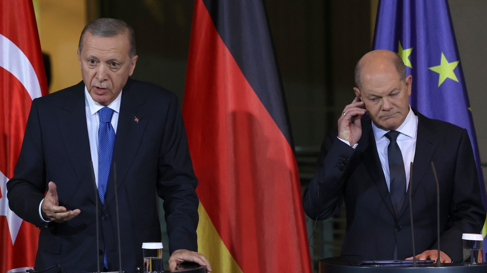 Erdogan e Scholz abordam situação em Gaza com posições divergentes mas objetivo comum