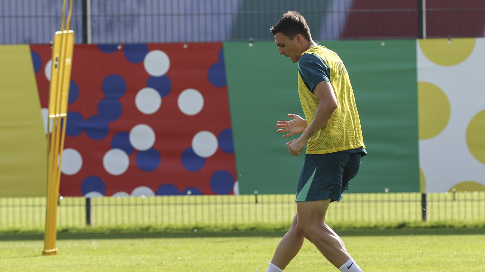 Portugal national soccer team player Joao Palhinha during a training session in Marienfeld, Harsewinkel, Germany, 29 June 2024. The Portuguese national soccer team is based in Marienfeld, Harsewinkel during the UEFA EURO 2024. MIGUEL A. LOPES/LUSA