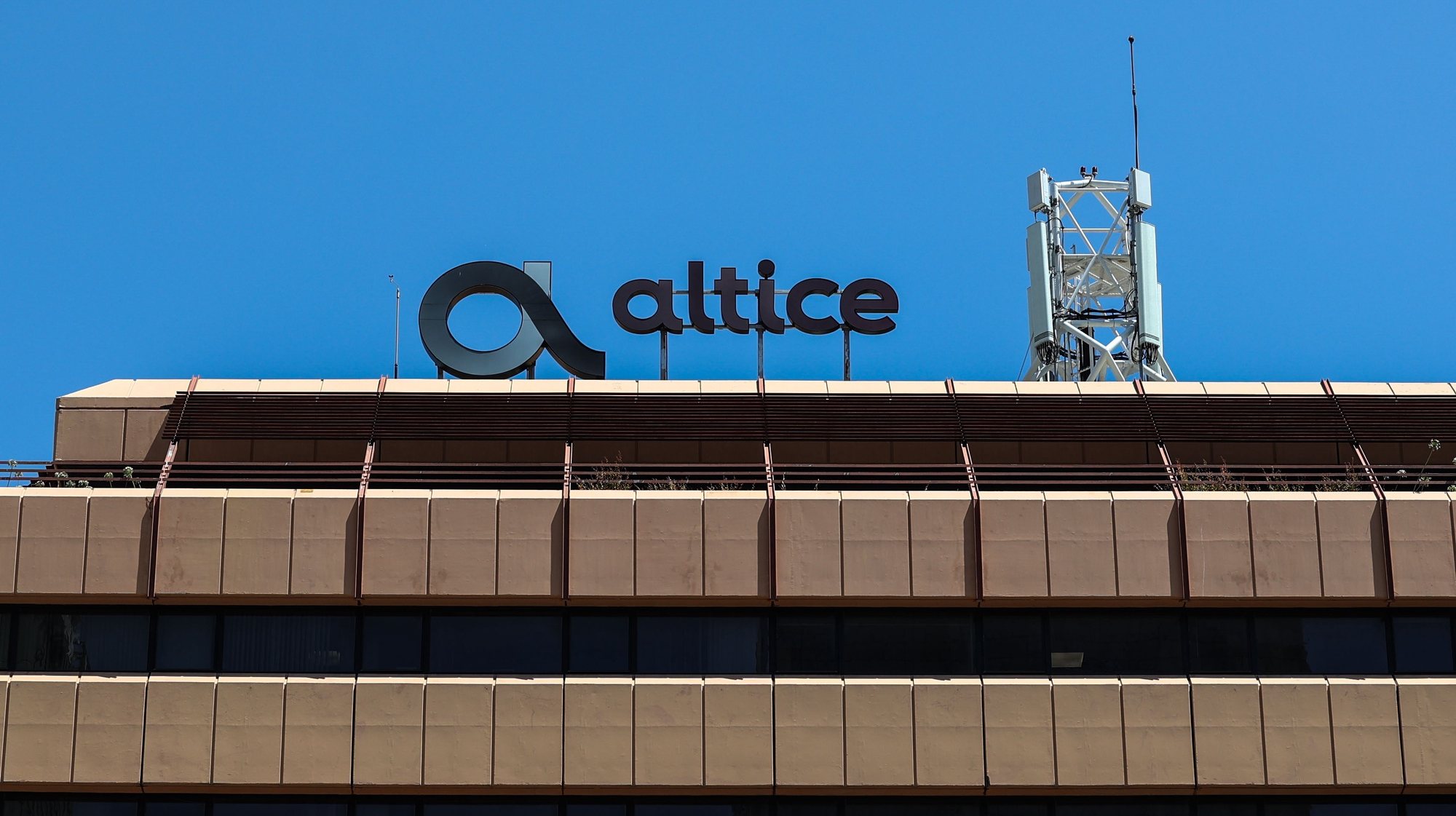 Logotipo da Altice no edificio da Altice em Lisboa. 20 de julho de 2023. MIGUEL A. LOPES/LUSA