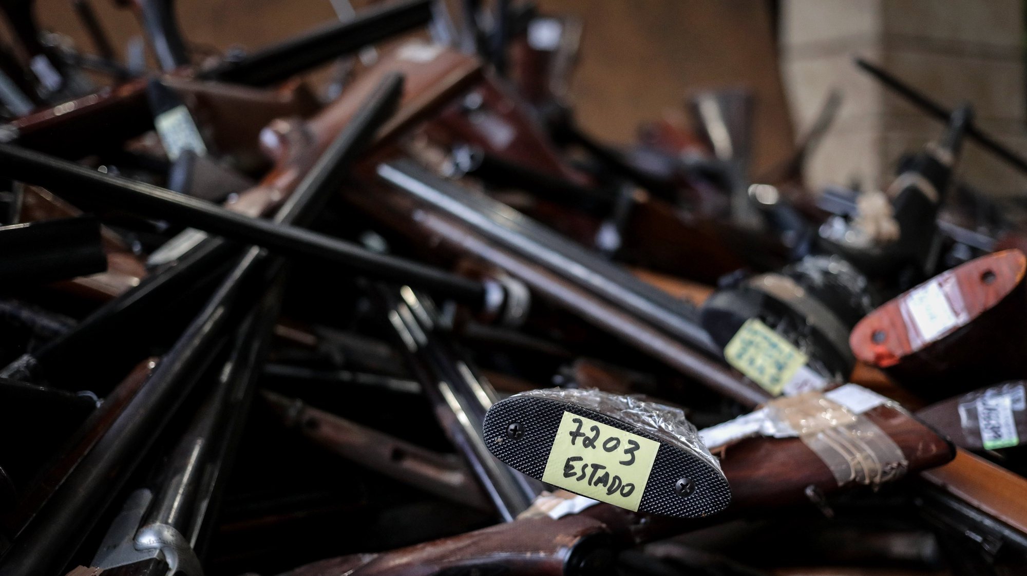Ação de destruição de 13.767 armas de fogo pelo departamento de armas e explosivos da PSP realizada na Maia, 11 dezembro de 2019. ESTELA SILVA/LUSA