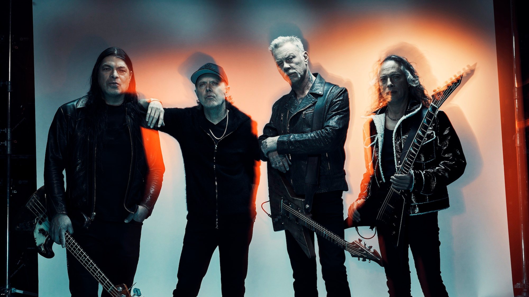 Robert Trujillo, Lars Ulrich, James Hetfield e Kirk Hammett: os Metallica em 2023