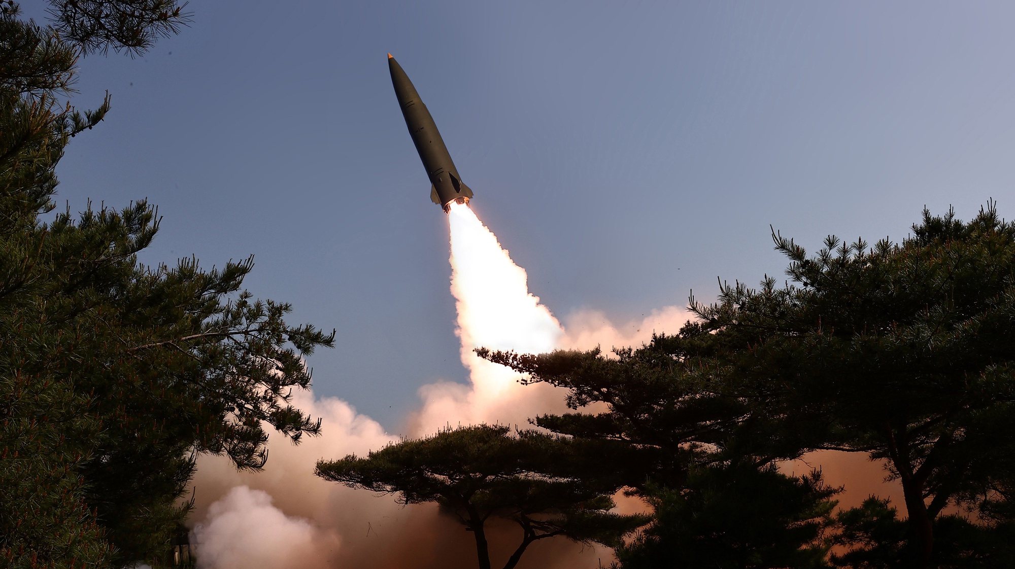 epa11349213 A photo released by the official North Korean Central News Agency (KCNA) shows a test fire of a tactical ballistic missile at an undisclosed location, North Korea, 17 May 2024 (issued 18 May 2024). According to KCNA, North Korean leader Kim Jong Un oversaw the test fire of a tactical ballistic missile with a new autonomous navigation system on 17 May.  EPA/KCNA   EDITORIAL USE ONLY  EDITORIAL USE ONLY
