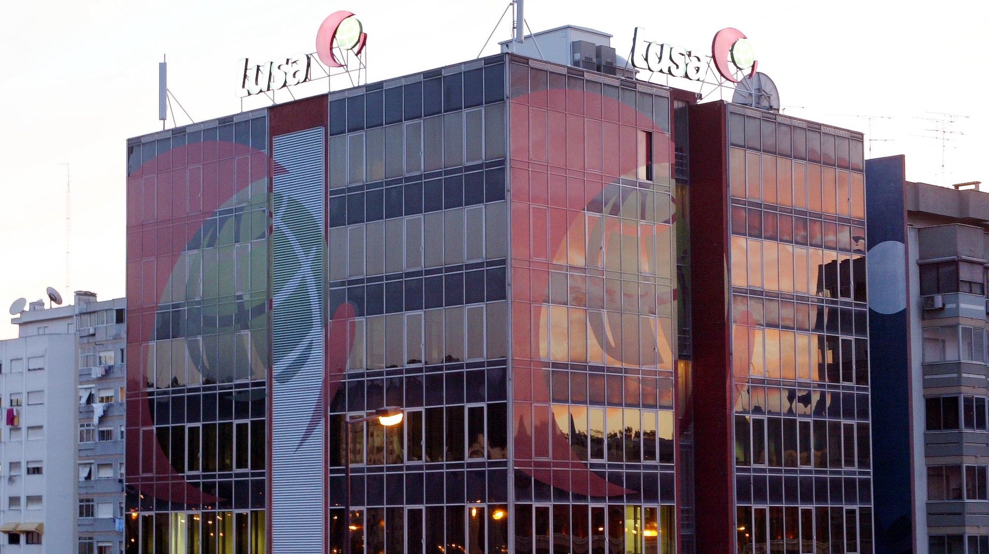 Edifício e novo logótipo da Agência Lusa, Lisboa, 4 de dezembro de 2022. ANTONIO COTRIM/LUSA
