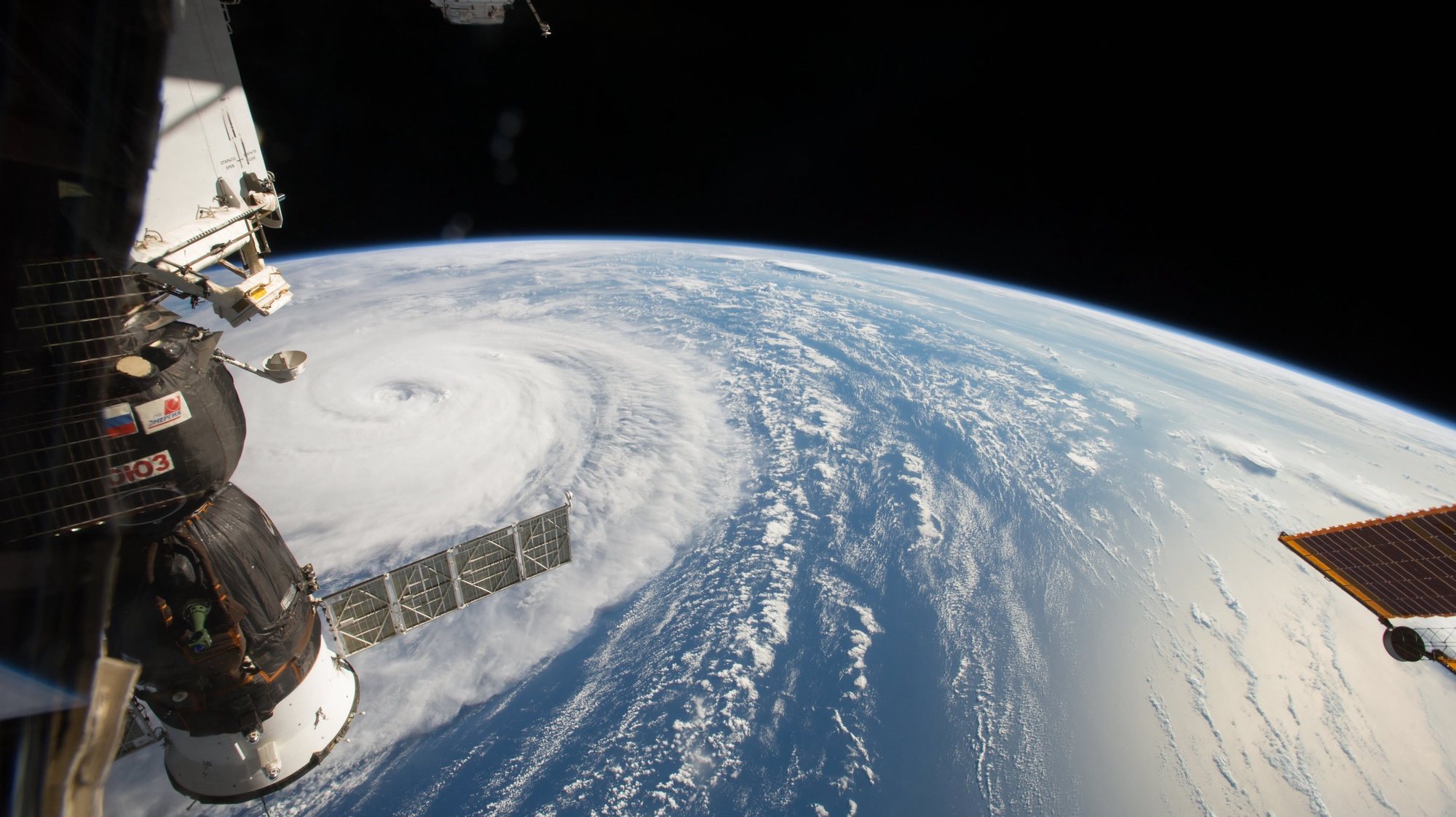 epa06122337 A handout photo made available by the National Aeronautics and Space Administration (NASA) on 03 August 2017 shows Typhoon Noru in the northern Pacific Ocean taken from the International Space Station (ISS) on 01 August 2017. According to media reports, the typhoon has maximum winds of up to 170 km/h and is listed as a category two hurricane. The storm is expected to reach southern Japan by 05 August after passing through a low wind shear, high water temperature area - possibly gathering strength along the way.  EPA/NASA/RANDY BRESNIK HANDOUT  HANDOUT EDITORIAL USE ONLY/NO SALES