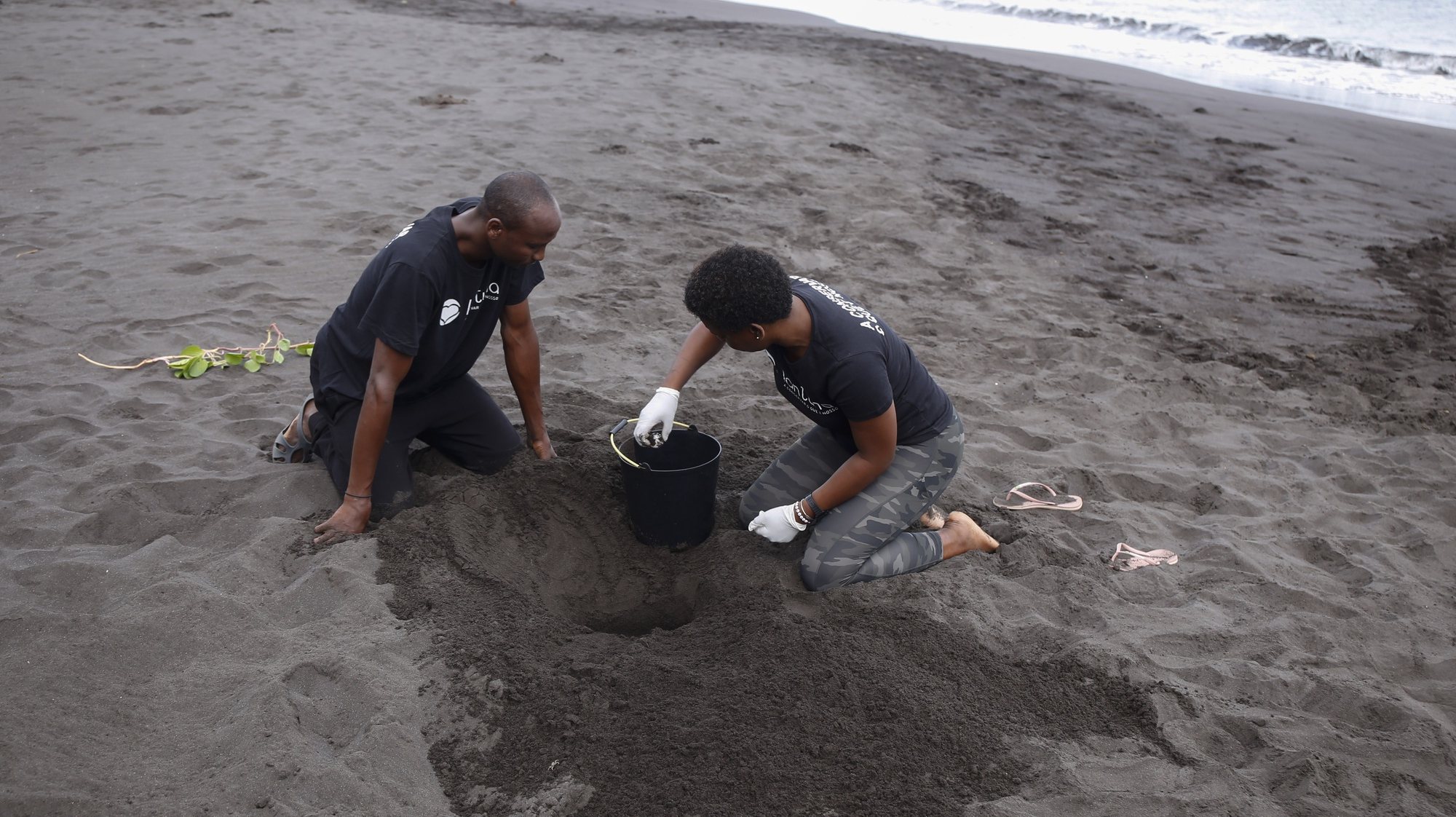 A Organização Não-Governamental (ONG) cabo-verdiana Lantuna admite que a preservação das tartarugas marinhas em Santiago é “crítica”, pedindo mais fiscalização e o envolvimento das comunidades na defesa da espécie, tal como noutras ilhas de Cabo Verde, Ribeira das Pratas, 2 de agosto de 2021. (ACOMPANHA TEXTO DE 09/08/2021) FERNANDO DE PINA/LUSA