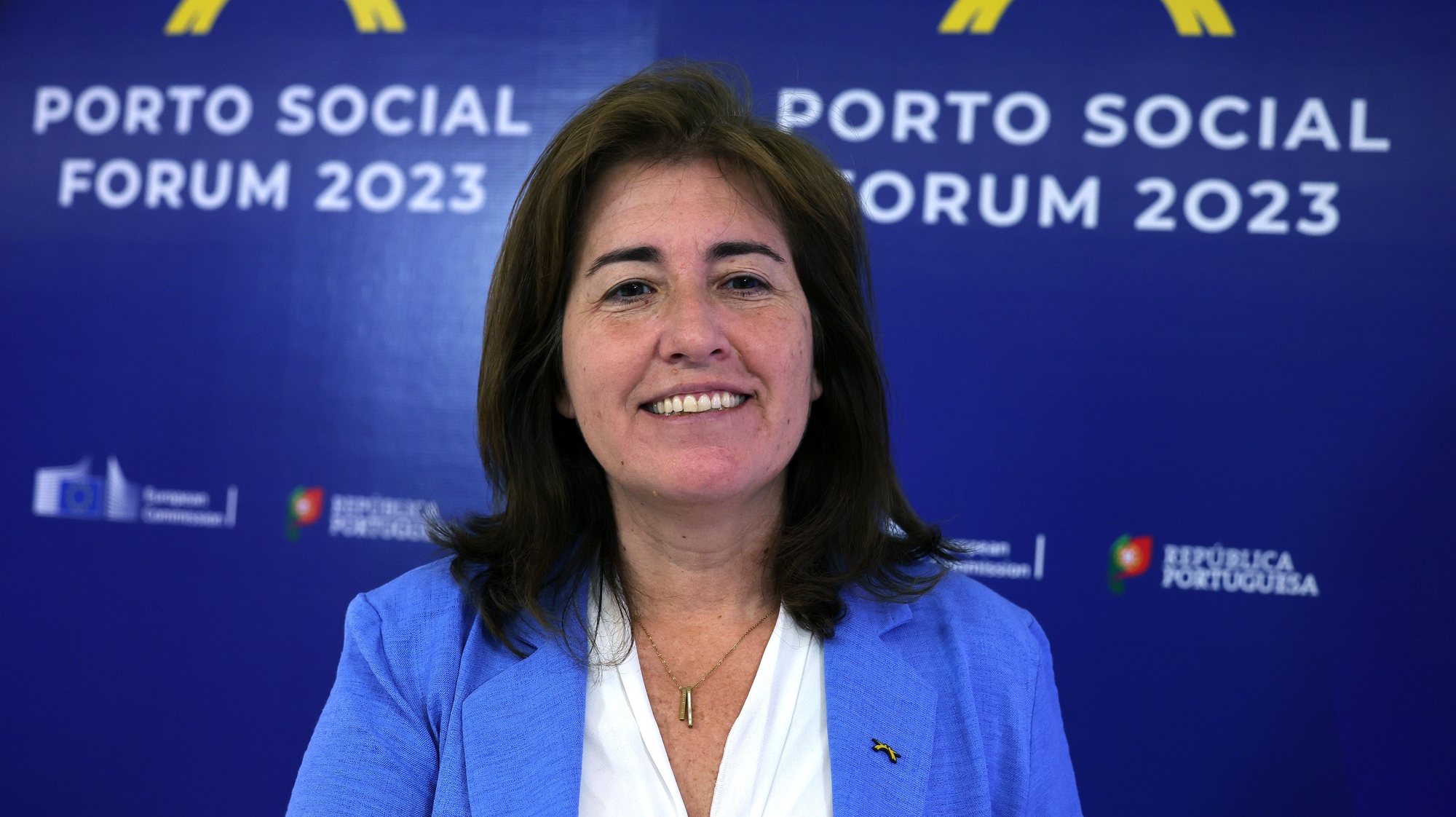 Ana Mendes Godinho Portuguese Minister of Labour, Solidarity and Social Security attends the Porto Social Forum at the Pavilhão Rosa Mota, in Porto, Portugal, 26 May 2023. Porto Social Forum aims to reaffirm the role of Social Europe and continue the commitments made at the Porto Social Summit in 2021, involving the Presidency of the Council of the EU, the European Commission, the European Parliament, social partners, and civil society. ESTELA SILVA/LUSA