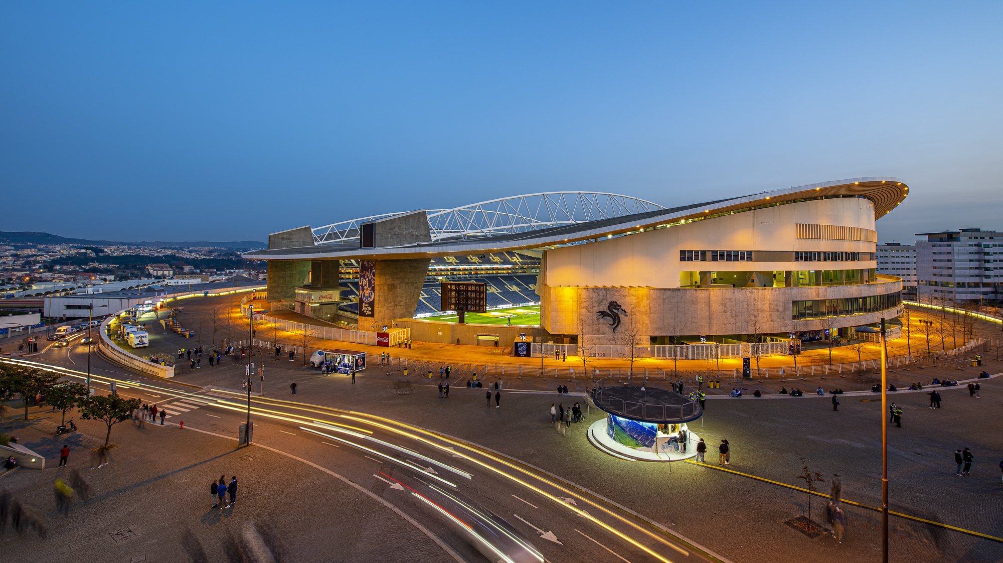 General view outside of the Dragao Stadium prior to the Portuguese First League soccer match, FC Porto vs Maritimo, to be held at Dragao stadium in Porto, Portugal, 30 January 2022. OCTÁVIO PASSOS/LUSA