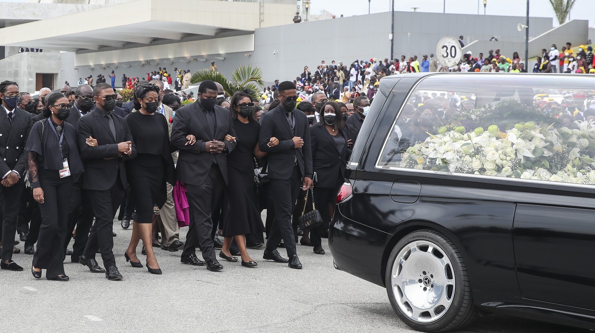 Funeral ceremonies of the former President of the Republic of Angola, José Eduardo dos Santos, at the António Agostinho Neto Memorial, Luanda, Angola, 28 August, 2022. Jose Eduardo dos Santos was President of Angola during 38 years and was also the commander-in-chief of the Angolan Armed Forces (FAA) and president of the People&#039;s Movement for the Liberation of Angola (MPLA), the party that has ruled Angola since it won independence in 1975. PAULO NOVAIS/LUSA