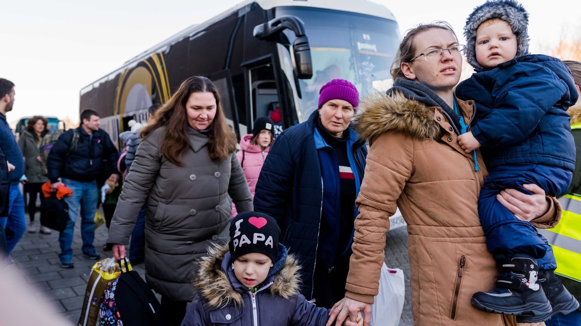 Refugiados ucranianos chegam aos Países Baixos