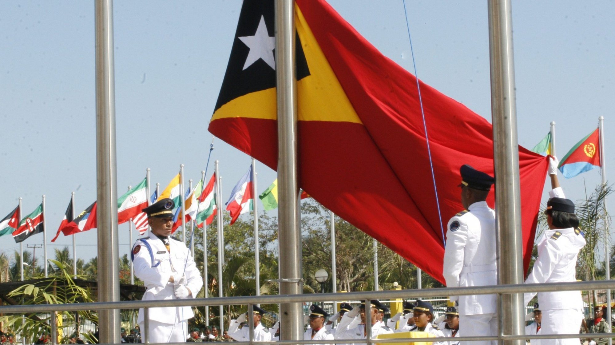 A cerimónia do 10.º aniversário da independência de Timor