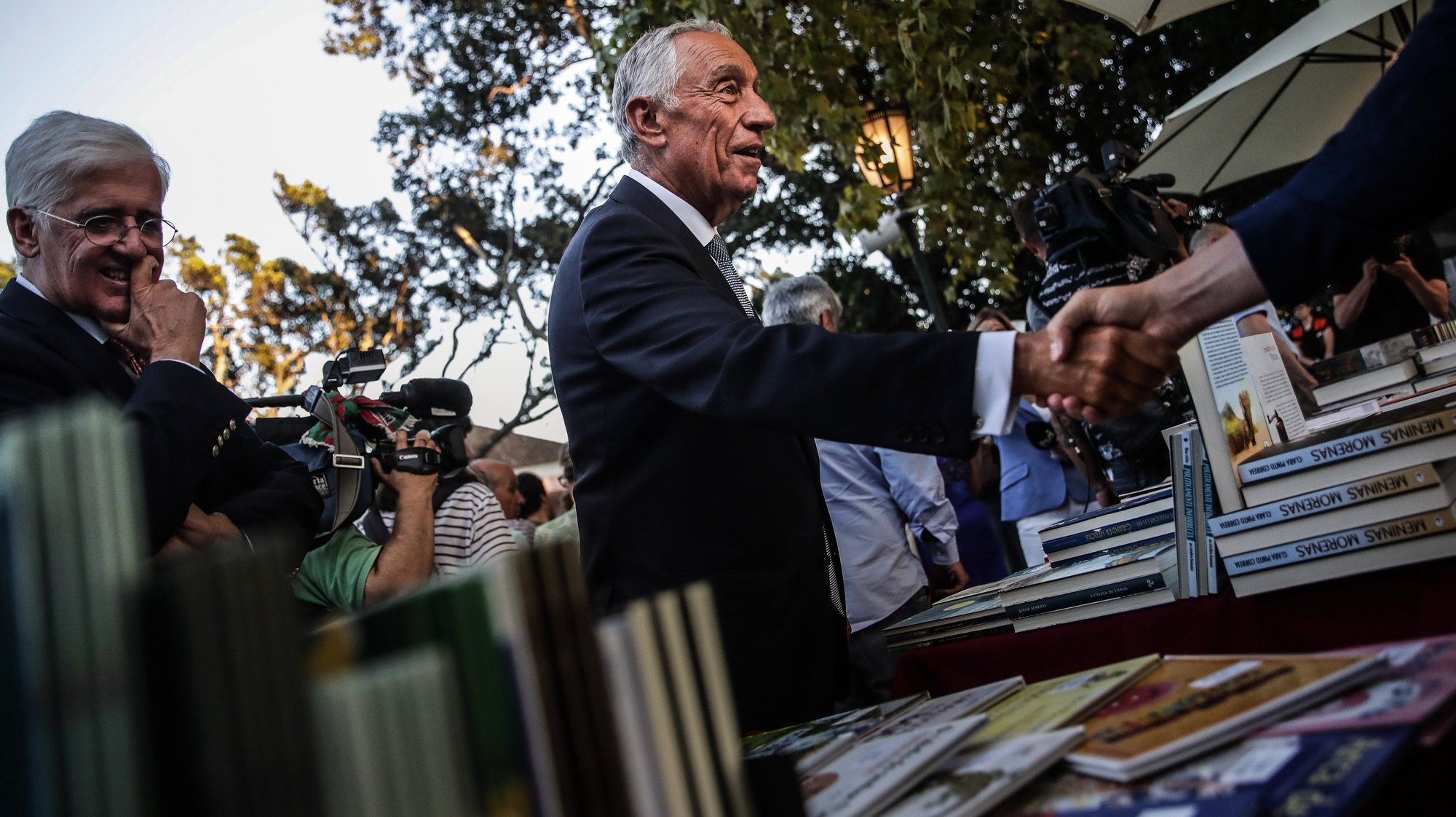 O Presidente da República, Marcelo Rebelo de Sousa, visita a 4.ª edição da Festa do Livro de Belém, no Palácio de Belém, em Lisboa, 29 de agosto de 2019. MÁRIO CRUZ/LUSA