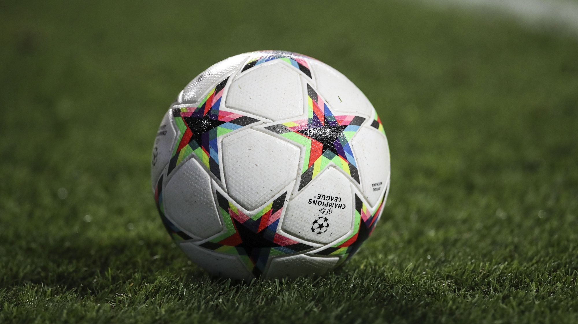 Bola de futebol  utilizada nos jogos da Liga dos Campeões  durante a  época de 2022/2023, 06 de setembro de 2022. ANTONIO COTRIM/LUSA