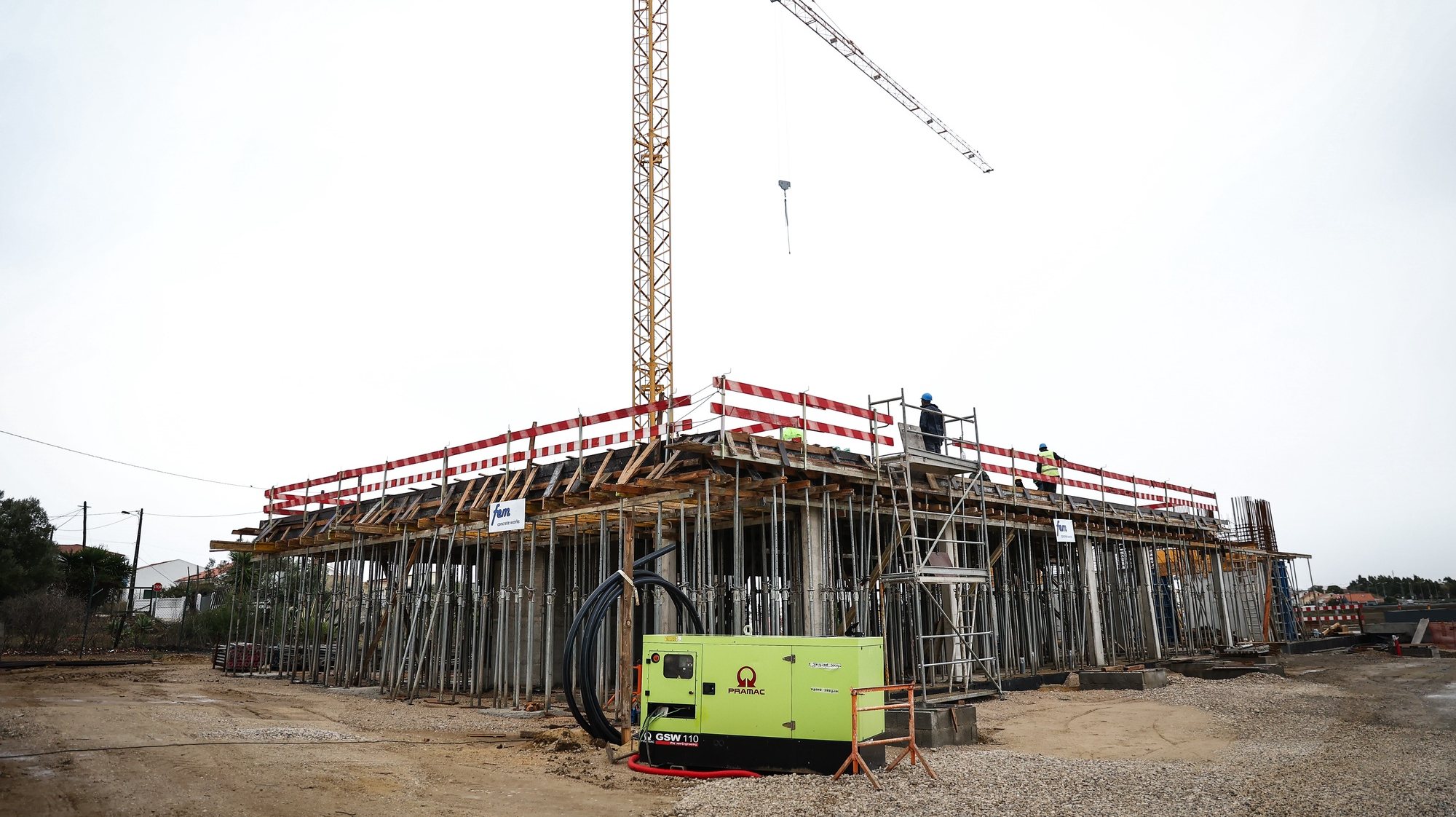 Obra de construção da nova Torre de Controlo do Aeródromo de Cascais, em Cascais, 24 de outubro de 2023. RODRIGO ANTUNES/LUSA