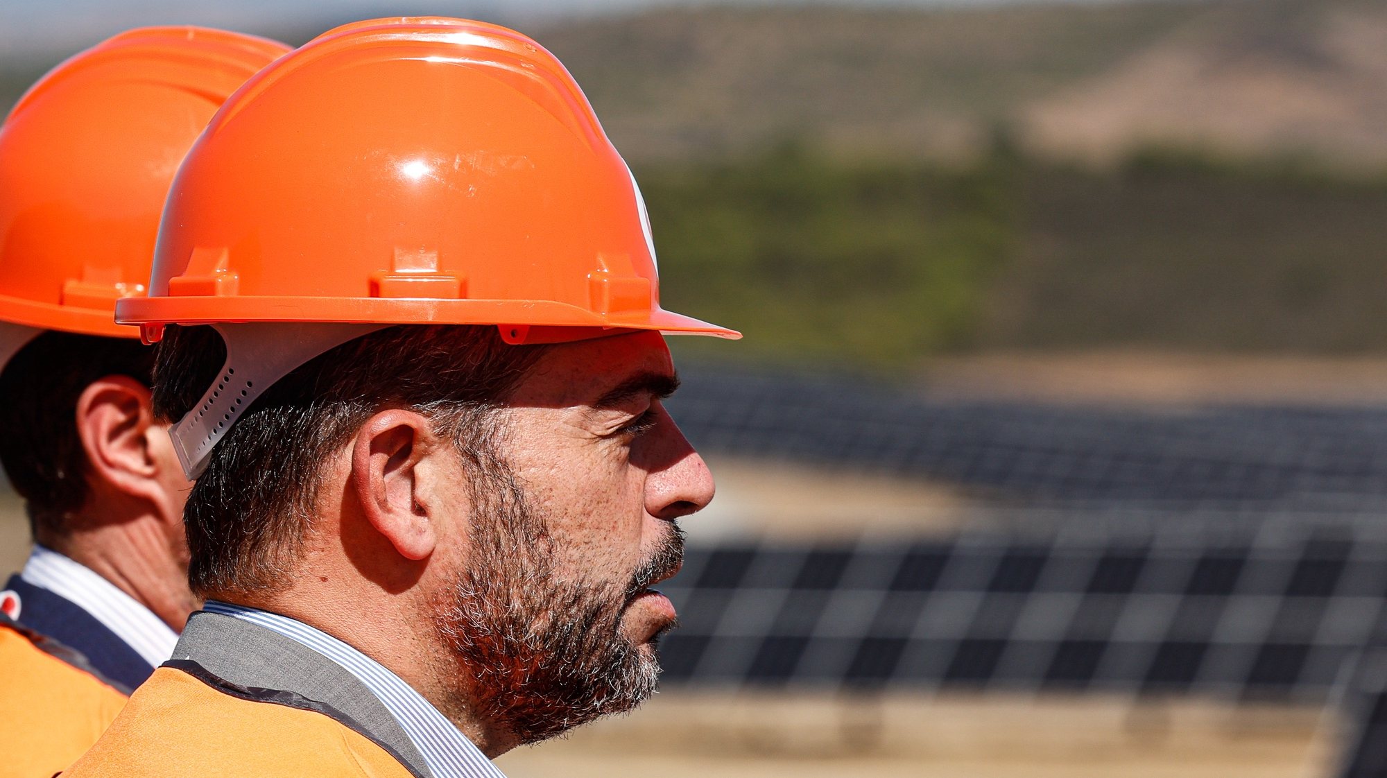 O ministro do Ambiente e da Ação Climática, Duarte Cordeiro na inauguração do Parque Solar de Alcoutim, 29 de setembro de 2023. Primeiro Parque Solar da Galp em Portugal e representa o maior investimento da empresa em energia solar no país.,LUÍS FORRA/LUSA