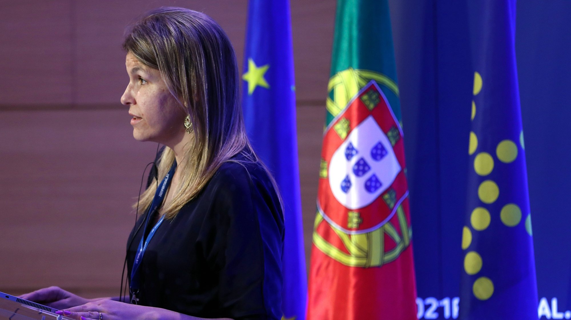 epa09145733 Portuguese Secretary of State for the Inclusion of Persons with Disabilities, Ana Sofia Antunes, attends an high-level video conference on the European Strategy on the Rights of Persons with Disabilities 2021-2030 under the Portuguese Presidency of the European Council, in Lisbon, Portugal, 19 April 2021. Based on the new strategy on the rights of persons with disabilities, the discussion will pay particular attention to essential areas that affect the daily lives of people with disabilities, such as accessibility, independent life, deinstitutionalisation, community-based and person-centred social services, employment and inclusive education.  EPA/ANTONIO PEDRO SANTOS
