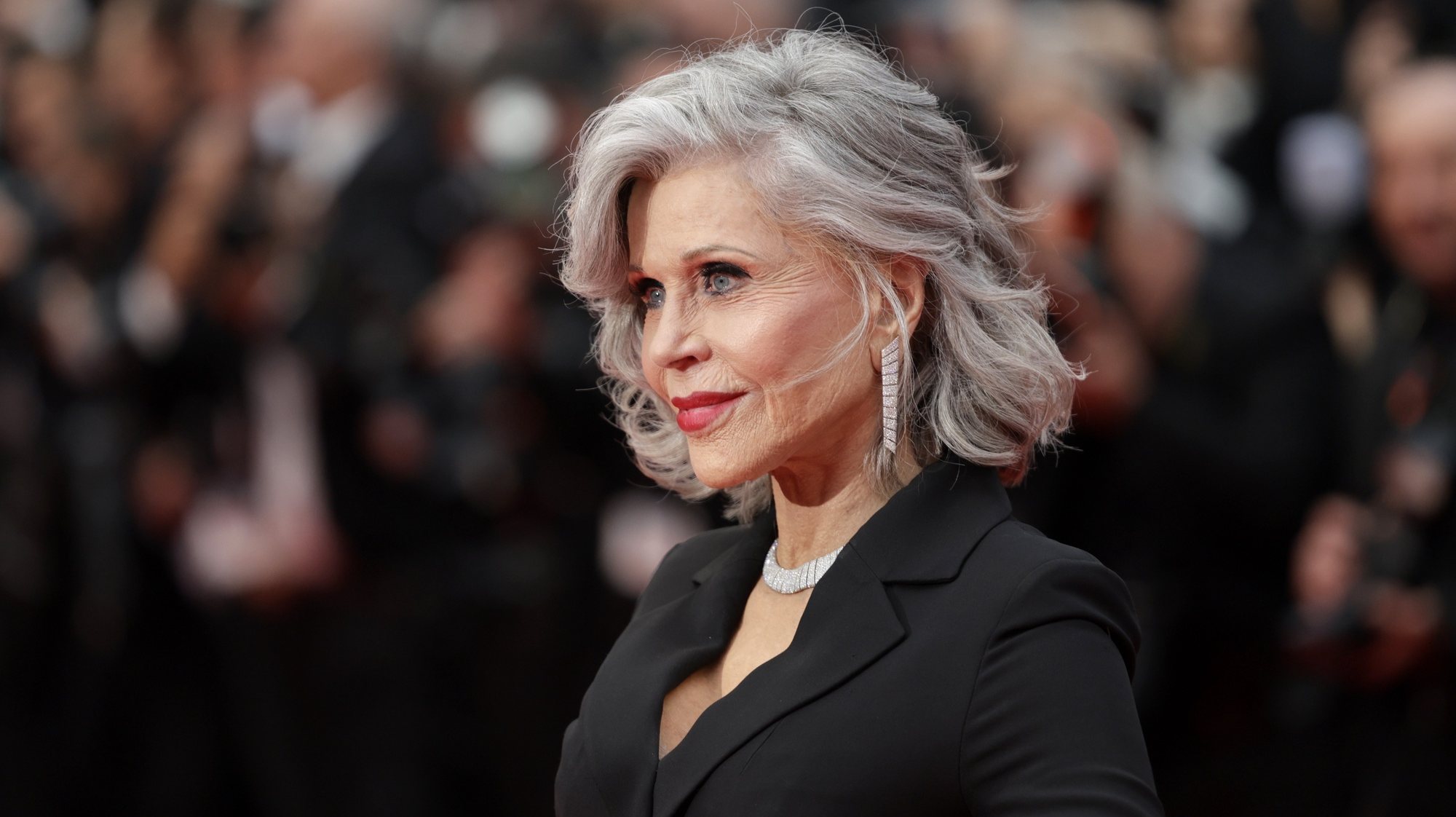 epa11340094 Jane Fonda attends the &#039;Le Deuxieme Acte&#039; (The Second Act) screening and opening ceremony of the 77th annual Cannes Film Festival, in Cannes, France, 14 May 2024. The film festival runs from 14 to 25 May 2024.  EPA/GUILLAUME HORCAJUELO