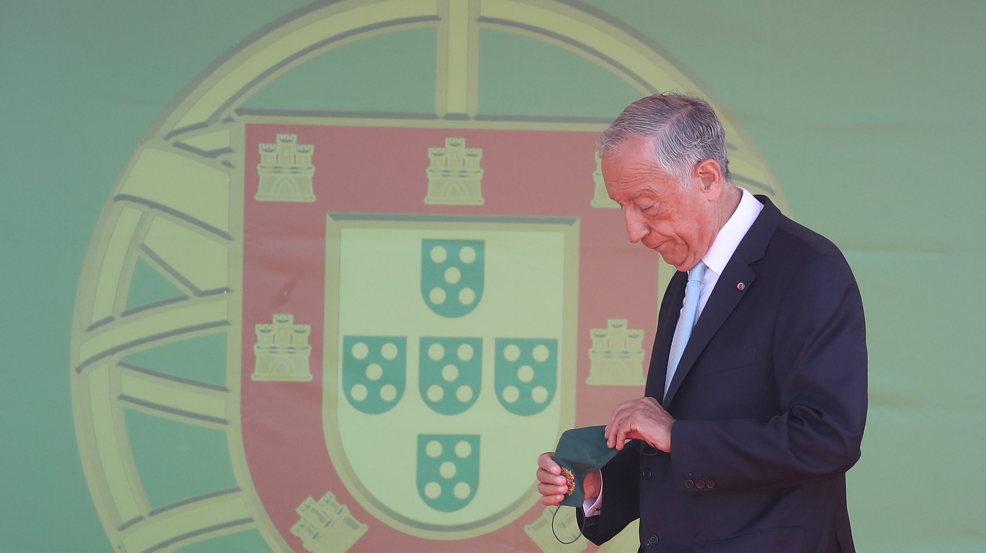 O Presidente da República, Marcelo Rebelo de Sousa participa nas Comemorações oficiais do Dia de Portugal, de Camões e das Comunidades Portuguesas, na cidade do Funchal na Madeira, 10 de junho de 2021. HOMEM DE GOUVEIA/LUSA