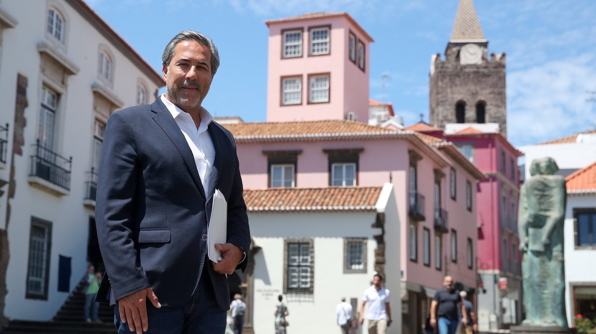Miguel Castro cabeça de lista pelo Chega na Madeira às Eleições Legislativas da Madeira marcadas para 26 de maio, em entrevista à Agência Lusa, no Funchal, 24 de abril de 2024. (ACOMPANHA TEXTO DE 09-05-2024)  HOMEM DE GOUVEIA/LUSA