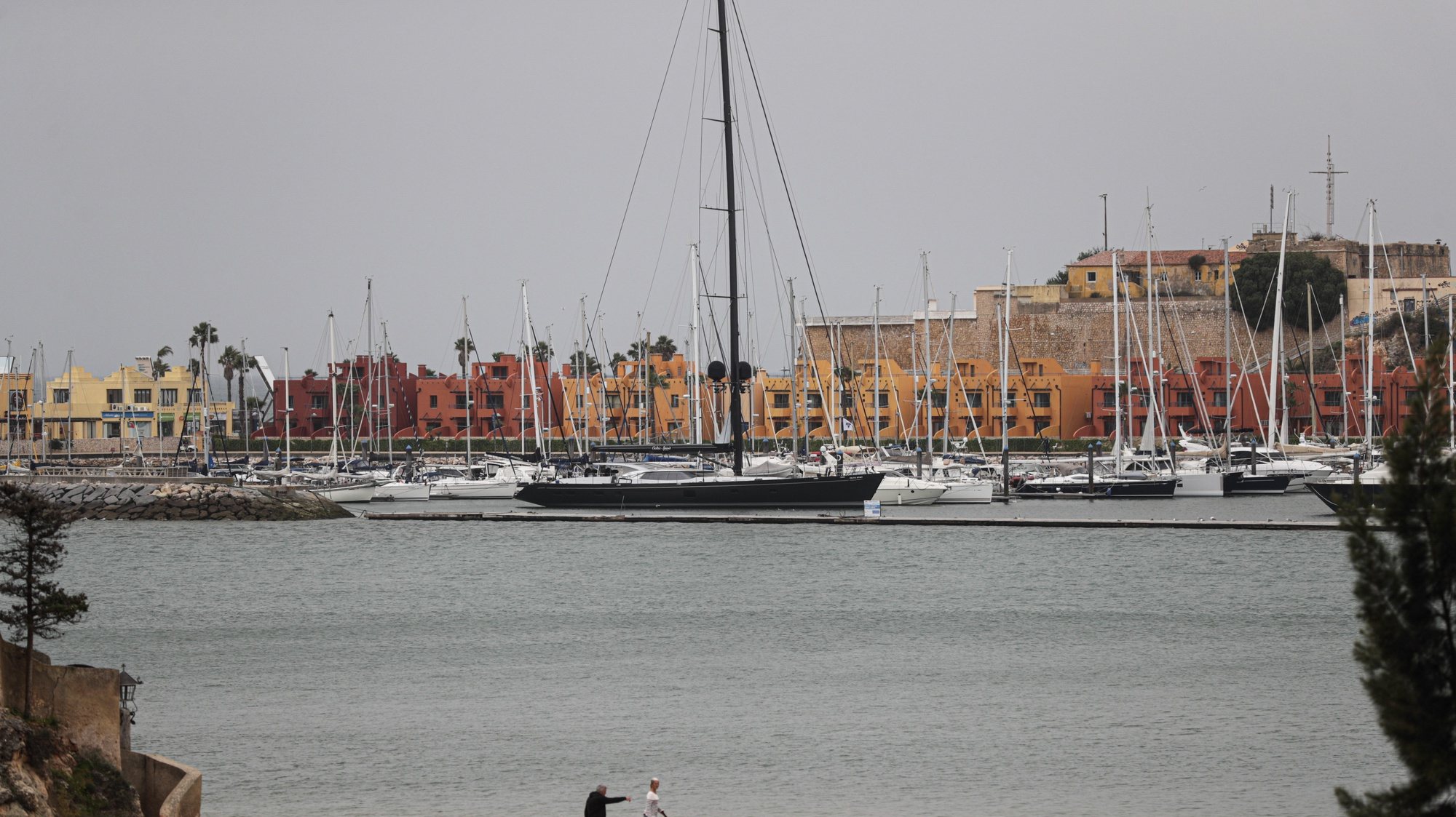 Barcos parados na marina de Lagos, 29 de março de 2021. Devido à pandemia de covid-19 os empresários do Algarve desesperam por turistas e temem falências no setor.   (ACOMPANHA TEXTO DE 30/03/2021) LUÍS FORRA/LUSA