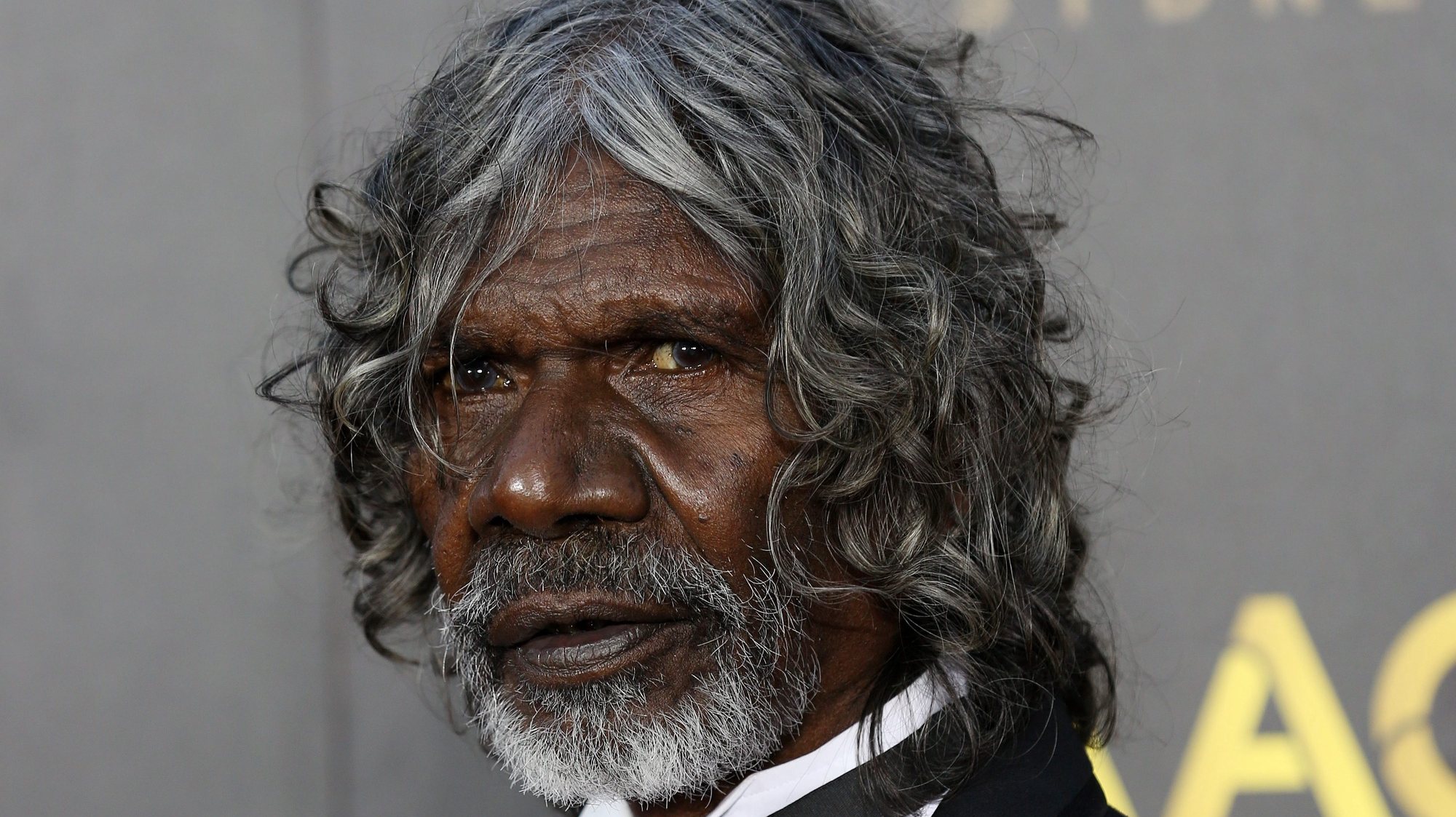 epa04592956 Australian actor David Gulpilil arrives for the AACTA (Australian Academy of Cinema and Television Arts) Awards 2015 held at the Star Event Centre in Sydney, Australia, 29 January 2015.  EPA/NIKKI SHORT AUSTRALIA AND NEW ZEALAND OUT