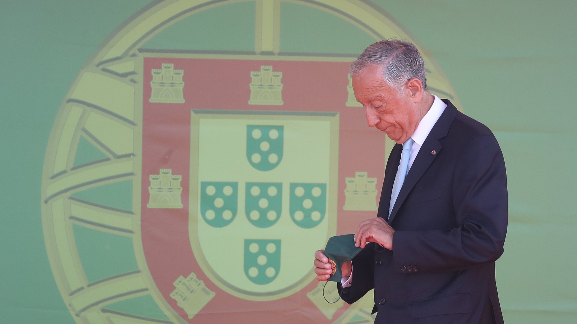 O Presidente da República, Marcelo Rebelo de Sousa participa nas Comemorações oficiais do Dia de Portugal, de Camões e das Comunidades Portuguesas, na cidade do Funchal na Madeira, 10 de junho de 2021. HOMEM DE GOUVEIA/LUSA