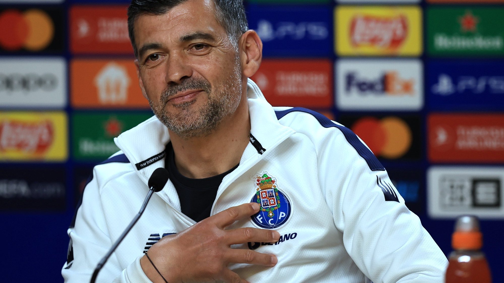 FC Porto head-coach, Sergio Conceicao, attends a press conference at Dragao stadium, at Porto, Portugal, 20 february 2024. FC Porto will face Arsenal in their Champions League match on 21 february 2024. ESTELA SILVA/LUSA