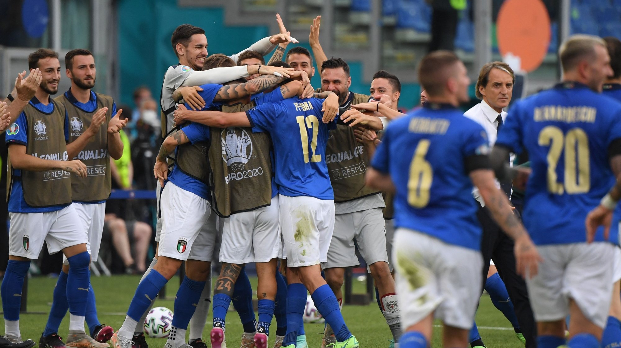 Itália voltou a jogar bem, a divertir-se em campo (mesmo sem grande parte dos habituais titulares) e acabou fase de grupos só com vitórias e sem sofrer golos