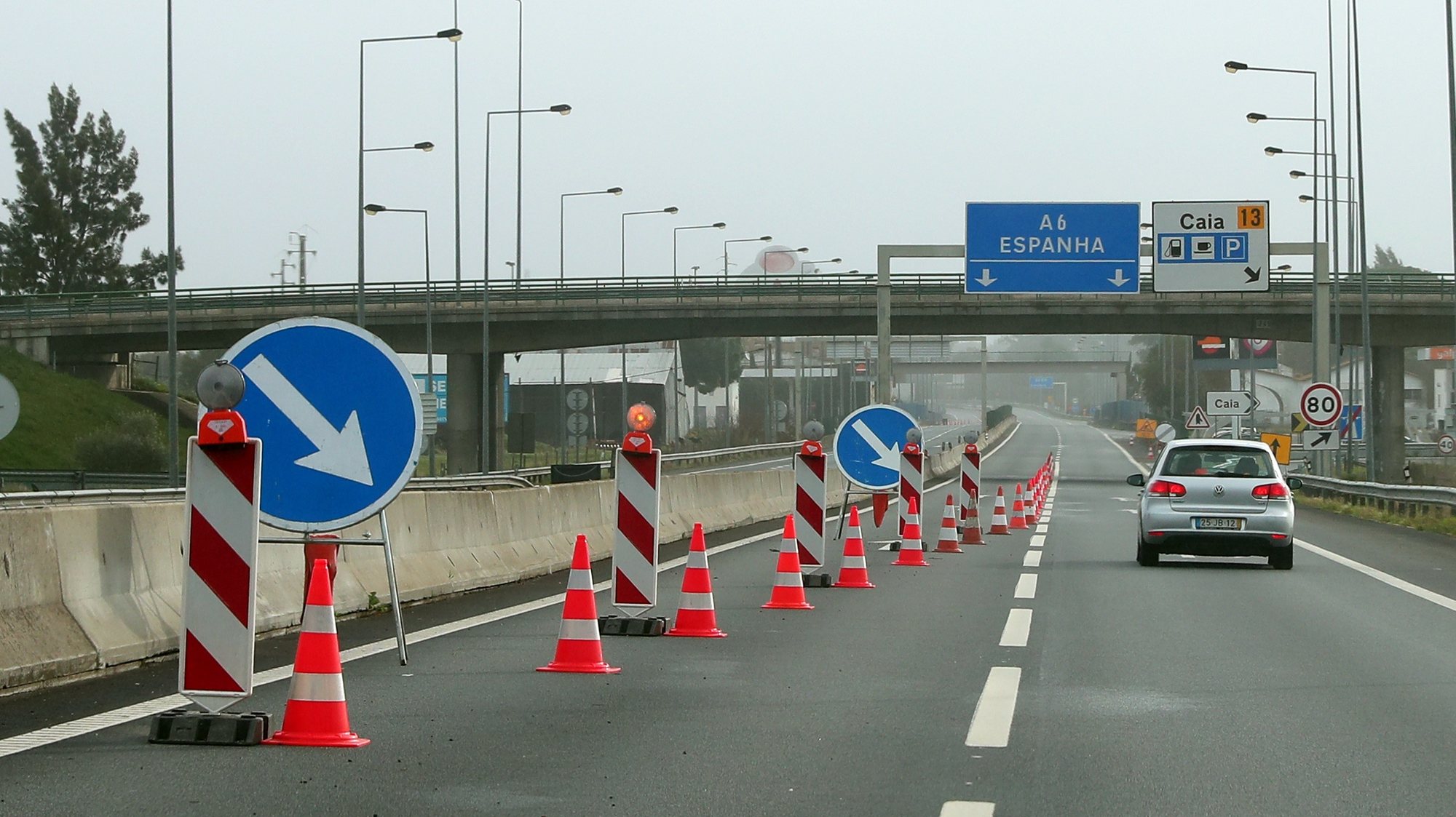 Trânsito cortado no acesso à A6 no sentido Espanha-Portugal em Elvas