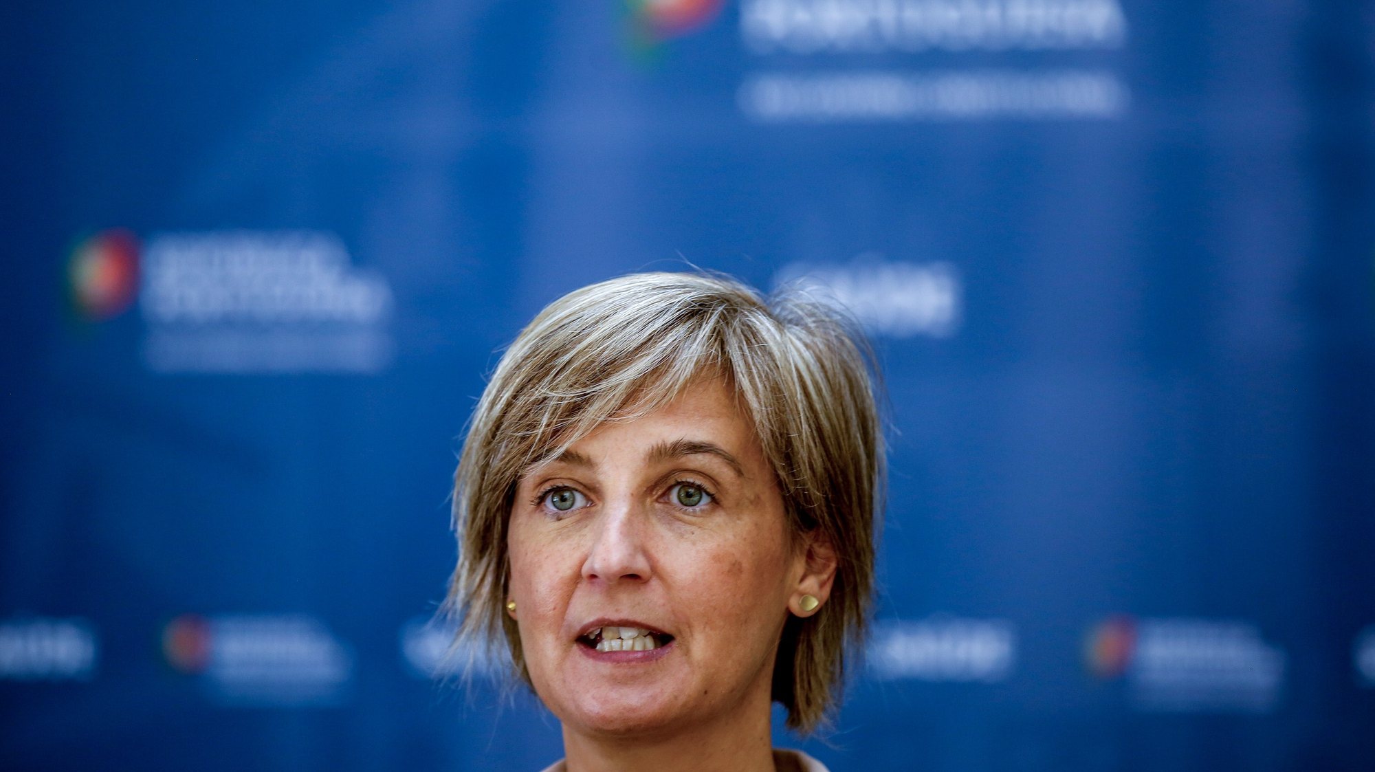 A ministra da Saúde, Marta Temido, durante a conferência de imprensa após a 22ª sessão sobre a evolução da covid-19 em Portugal no Infarmed, Lisboa, 27 de julho de 2021. NUNO FOX/LUSA