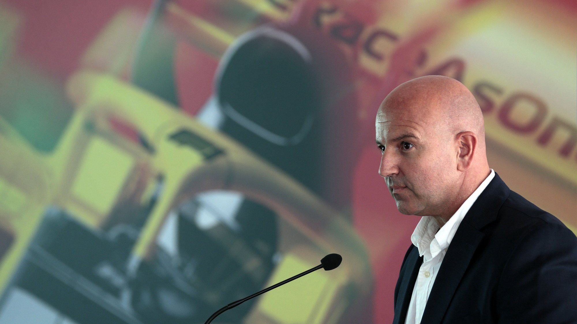 O CEO do Autódromo Internacional do Algarve (AIA), Paulo Pinheiro, durante a conferência de imprensa de apresentação de uma etapa do circuito mundial de Formula 1 no Autódromo Internacional do Algarve (AIA), em Portimão, 24 de julho 2020. FILIPE FARINHA / LUSA