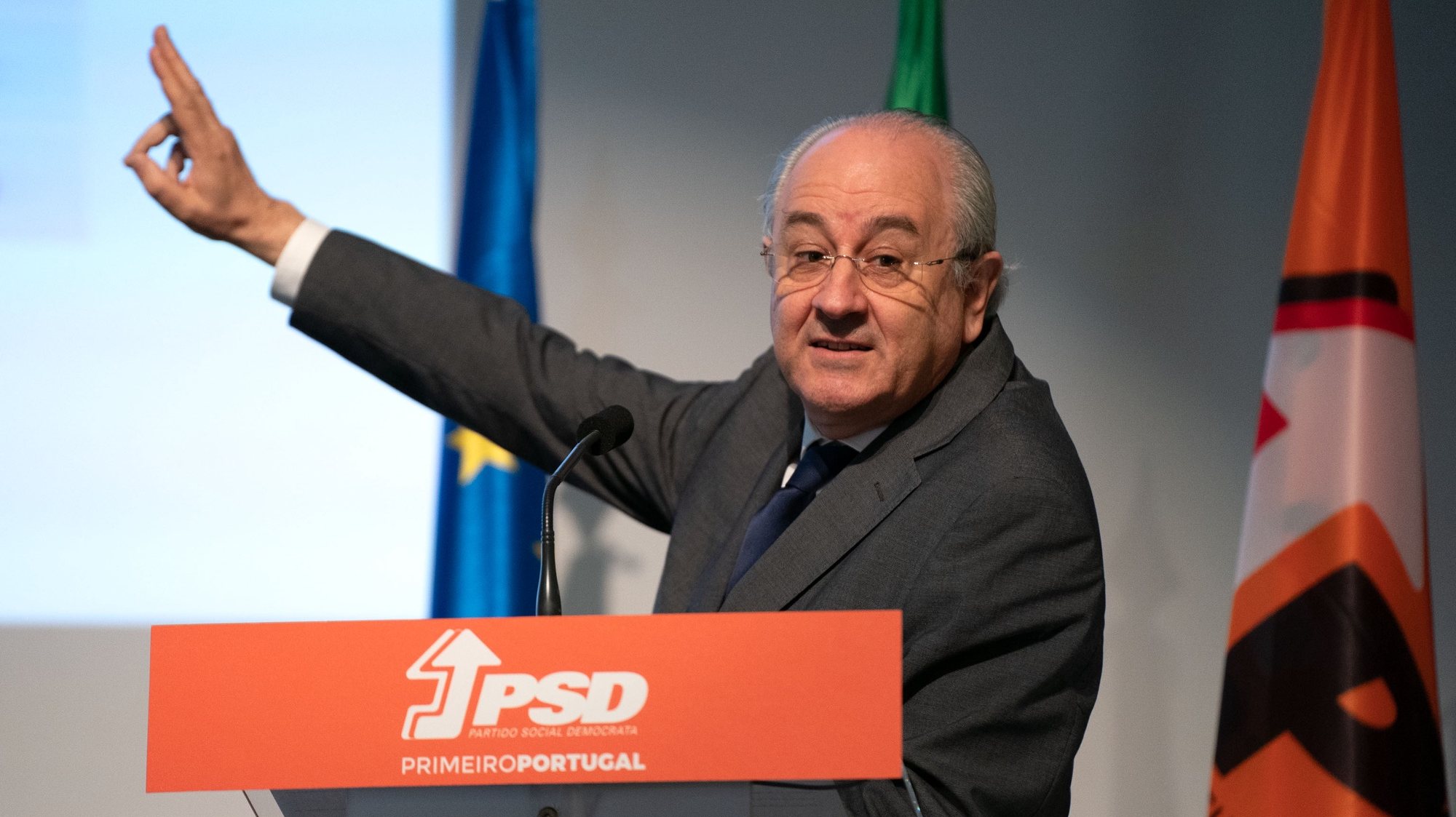 O presidente do Partido Social Demovtara (PSD), Rui Rio, durante a apresentação da proposta para reforma do sistema eleitoral, na Casa Municipal da Cultura de Pedrógão Grande, 23 de julho de 2021. SÉRGIO AZENHA/LUSA