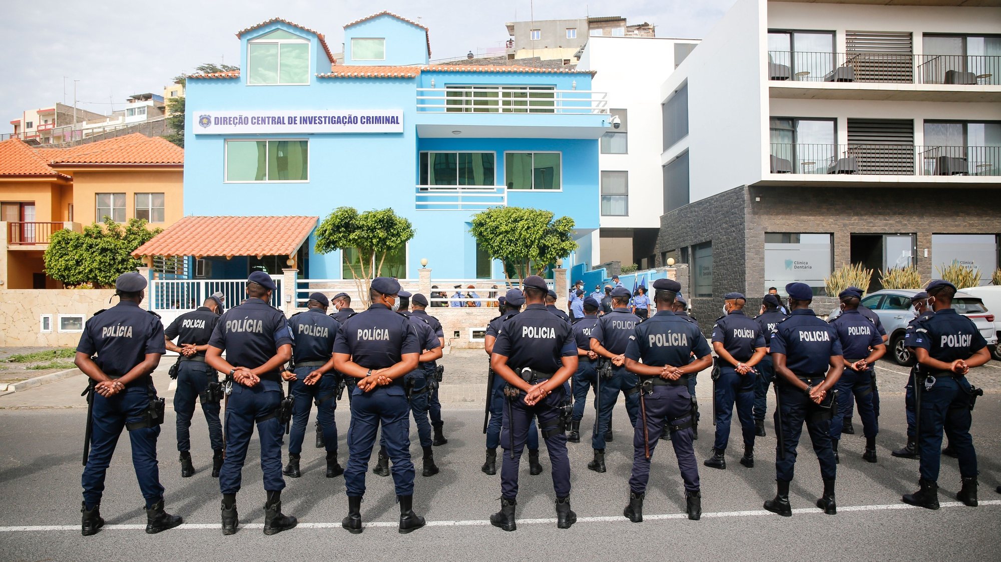 Foi esta manhã inaugurada a sede da Direção Central de Investigação Criminal da Polícia Nacional cabo-verdiana  pelo ministro da Administração Interna de Cabo Verde, Paulo Rocha (ausente da fotografia), na cidade da Praia, Cabo Verde, 09 de fevereiro de 2021. FERNANDO DE PINA/LUSA