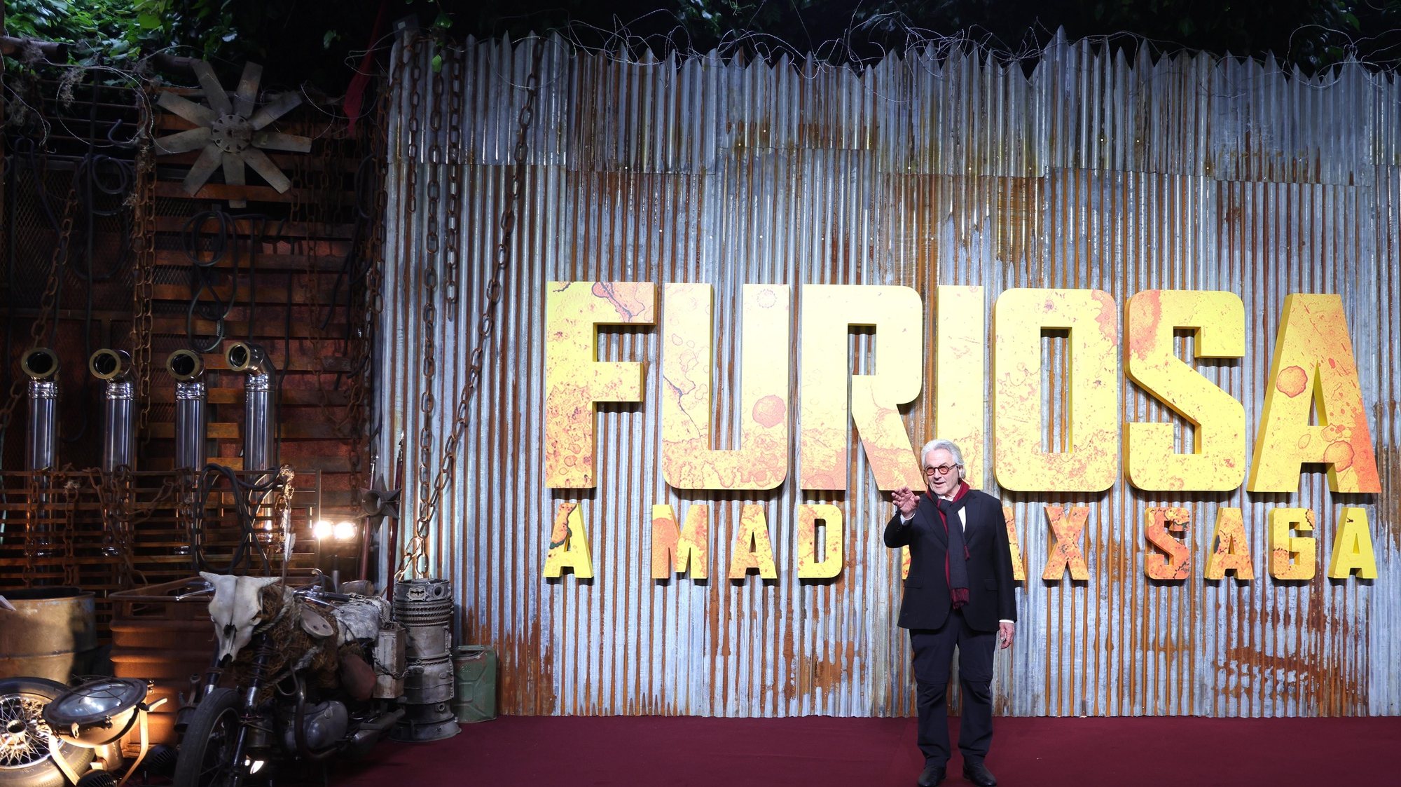 epa11348767 Australian director George Miller attends the UK premiere of &#039;Furiosa: A Mad Max Saga&#039; in London, Britain, 17 May 2024.  EPA/NEIL HALL