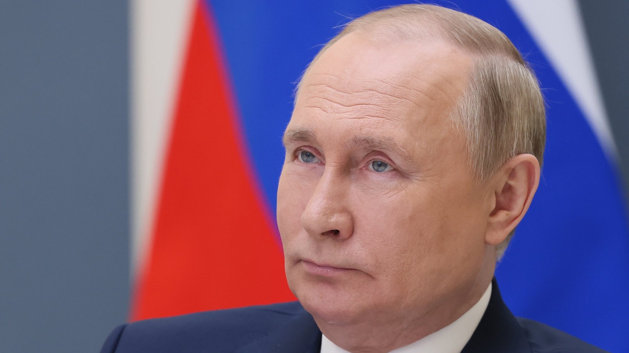 O presidente da Federação Russa, Vladmir Putin, declaração à Imprensa em  Moscou.