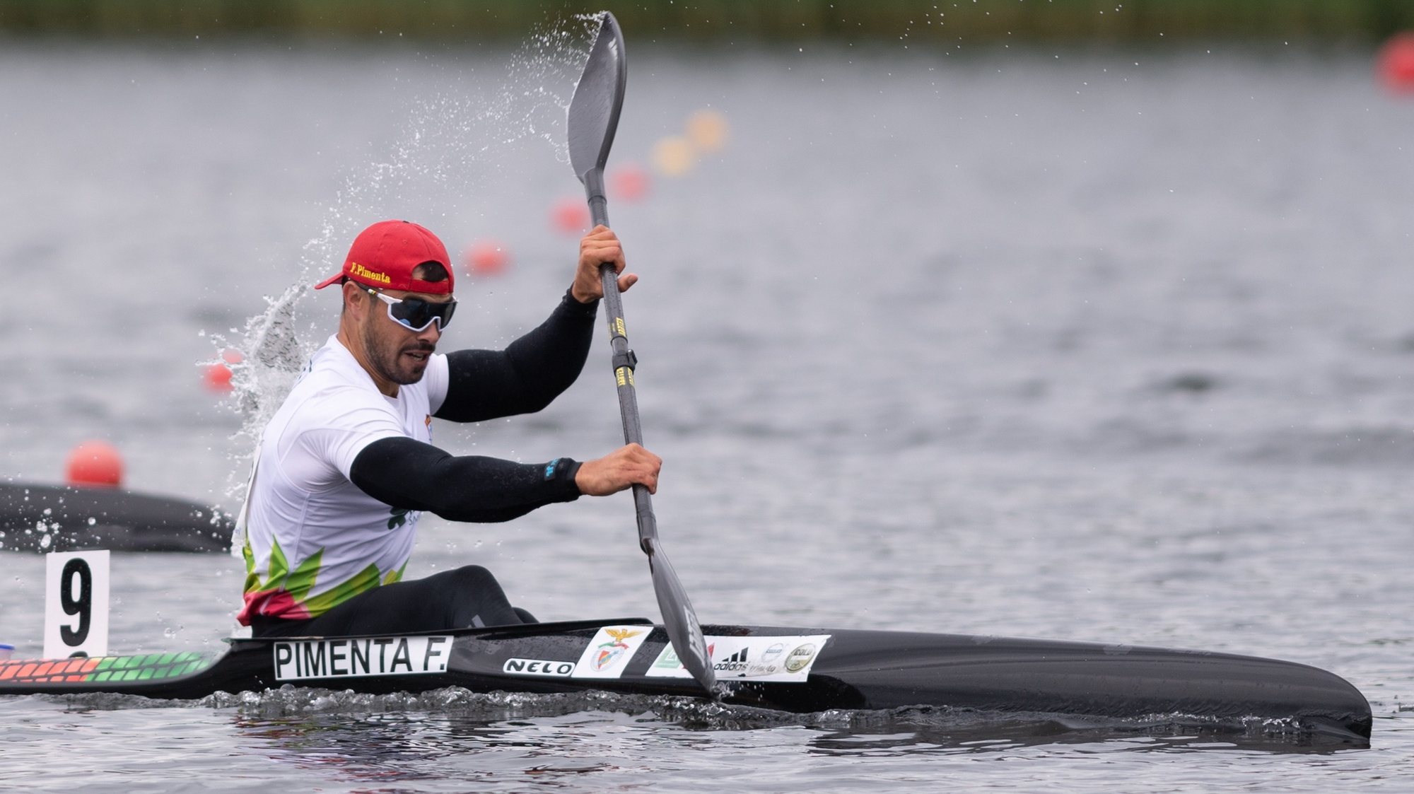 epa09983985 Fernando Pimenta of Portugal on his way to win the men&#039;s K1 500m final race at the ICF Kayak and Canoe World Cup event in Poznan, Poland, 29 May 2022.  EPA/Jakub Kaczmarczyk POLAND OUT