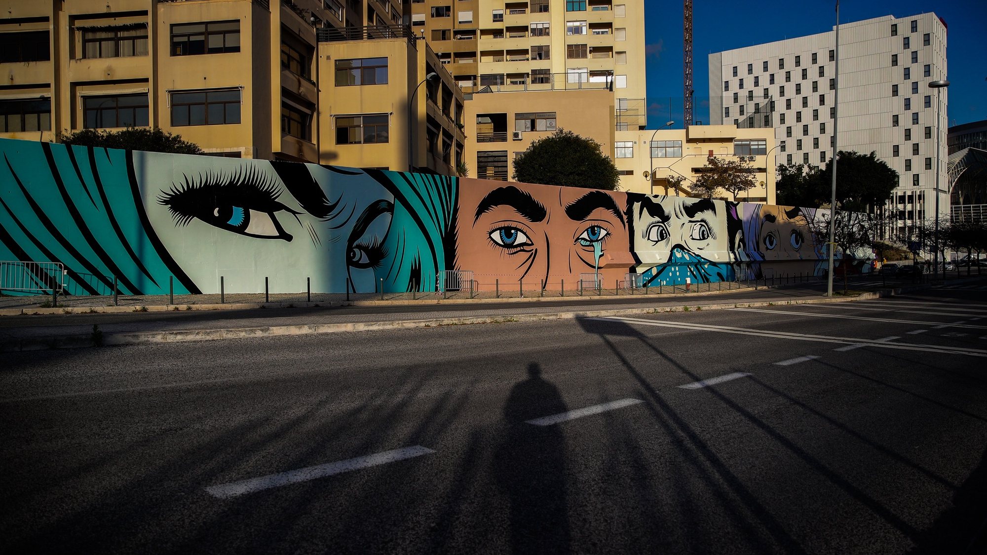 O novo mural do artista britânico D*Face no âmbito da edição de 2021 do Muro (Festival de Arte Urbana de Lisboa), em Lisboa, 24 de novembro de 2020. (ACOMPANHA TEXTO DO DIA 25 DE NOVEMBRO DE 2020) MÁRIO CRUZ/LUSA